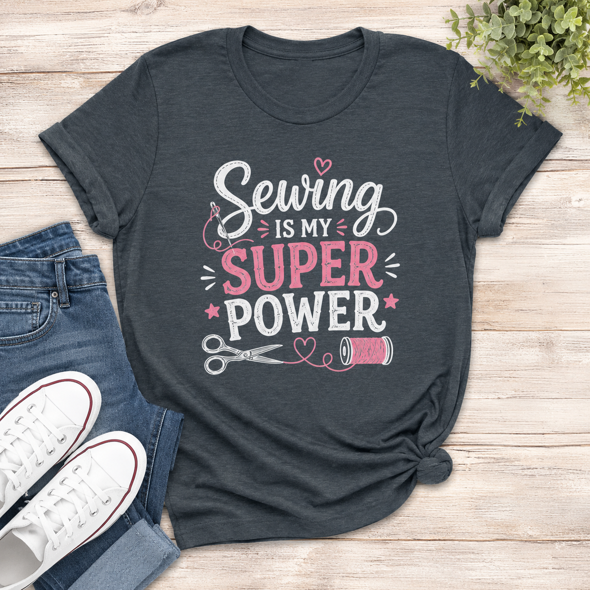 Sewing is My Super Power Women's Swag Graphic T-Shirt