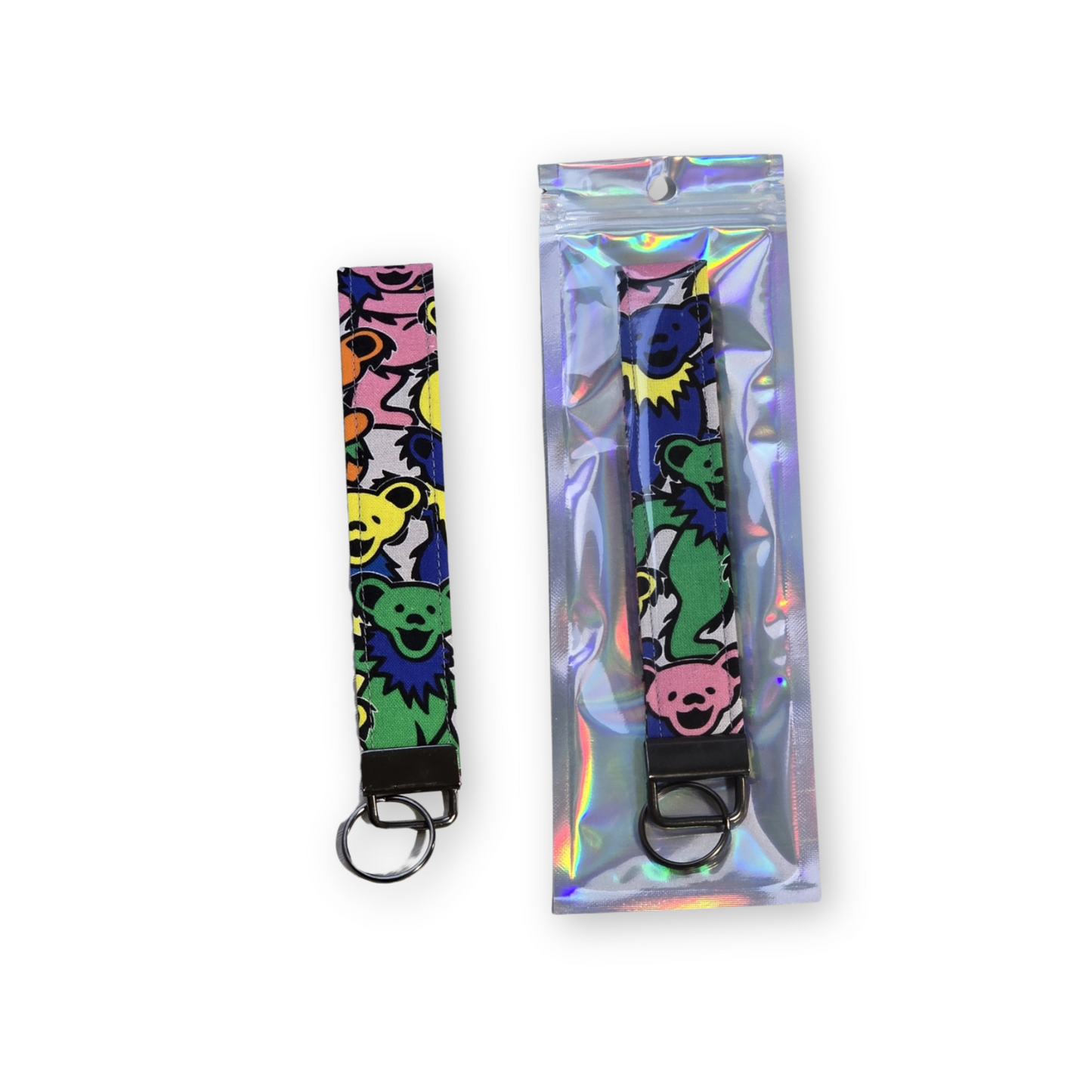 Dancing Bear Rockin' Keychain Fob Wristlet Grateful Dead
