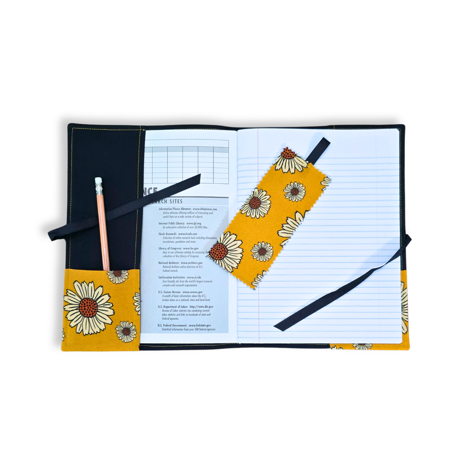 Daisy Composition Book Cover in Retro Vintage