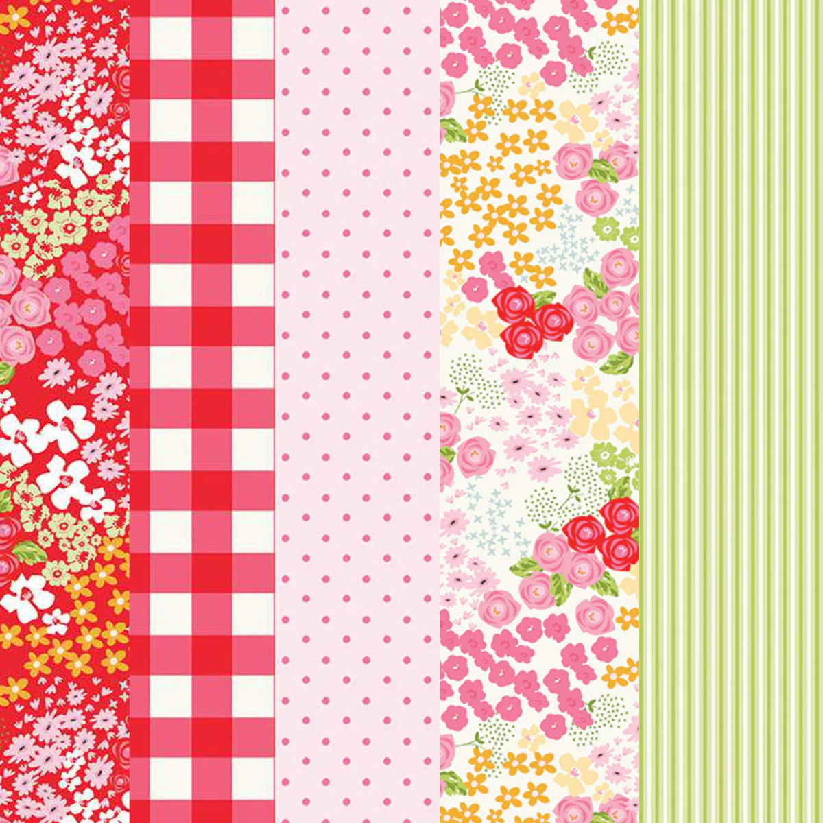 Picnic Florals Fabric Jelly Roll for Riley Blake Designs by My Mind's Eye