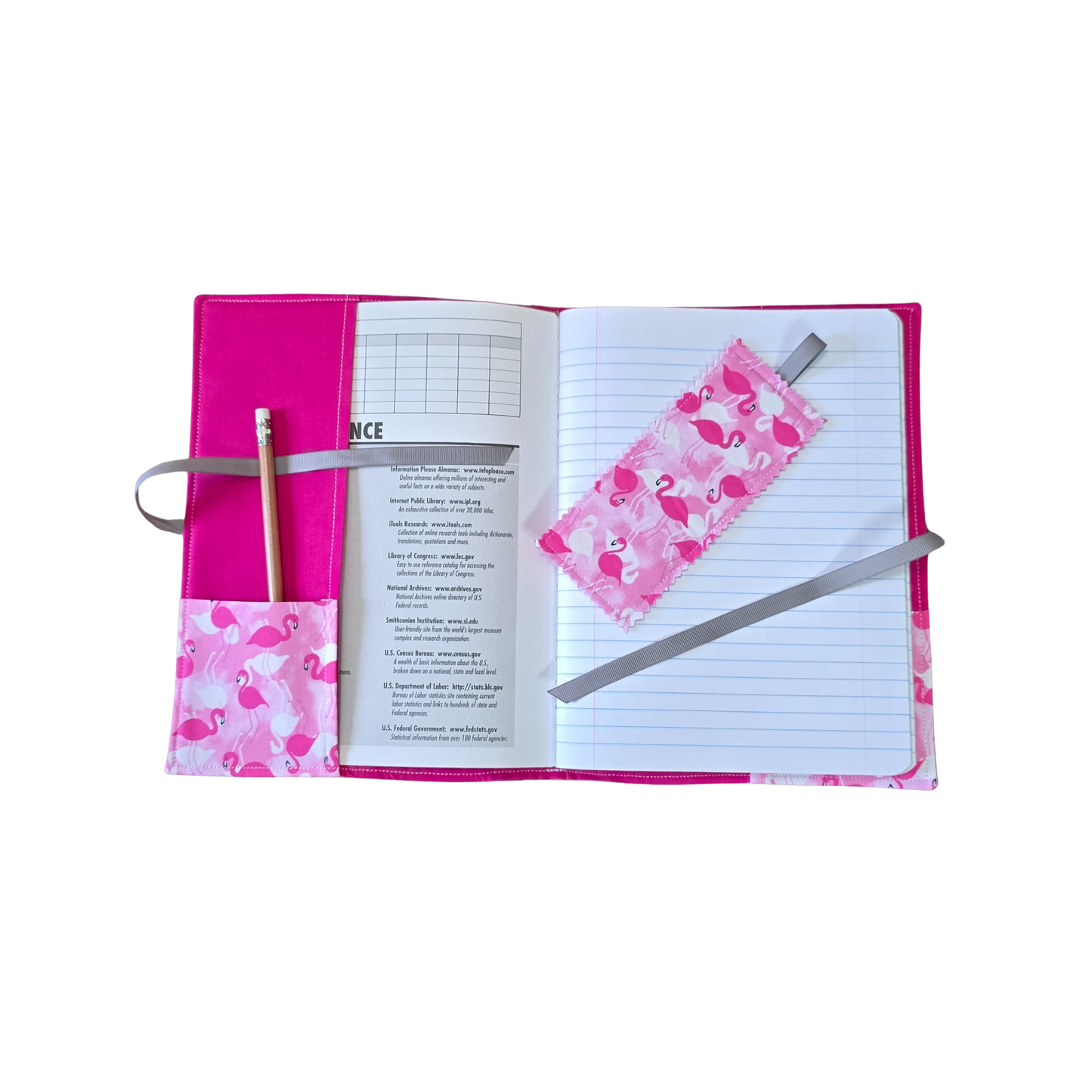 Flamingo Composition Book Cover in Bright Pinks