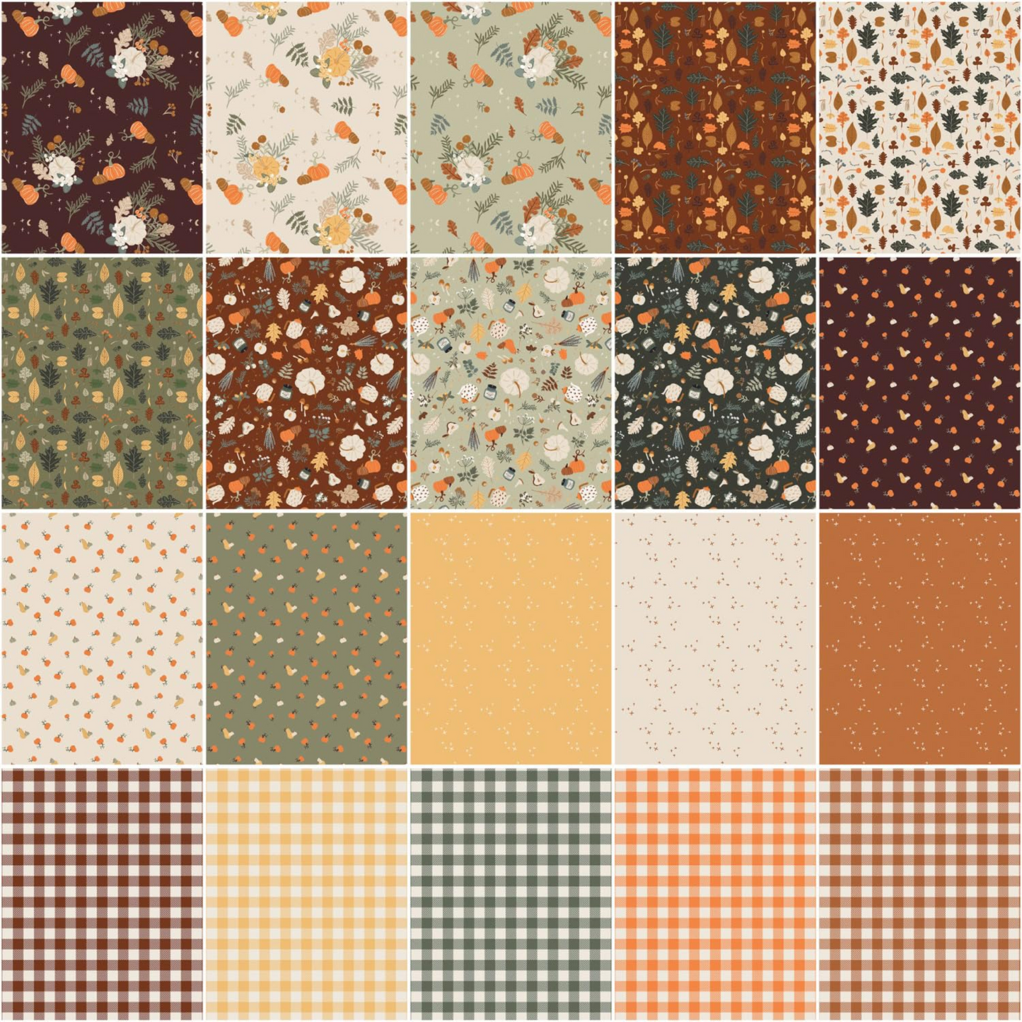 Pumpkin Spice Fabric Jelly Roll for Riley Blake by Simple Simon & Co