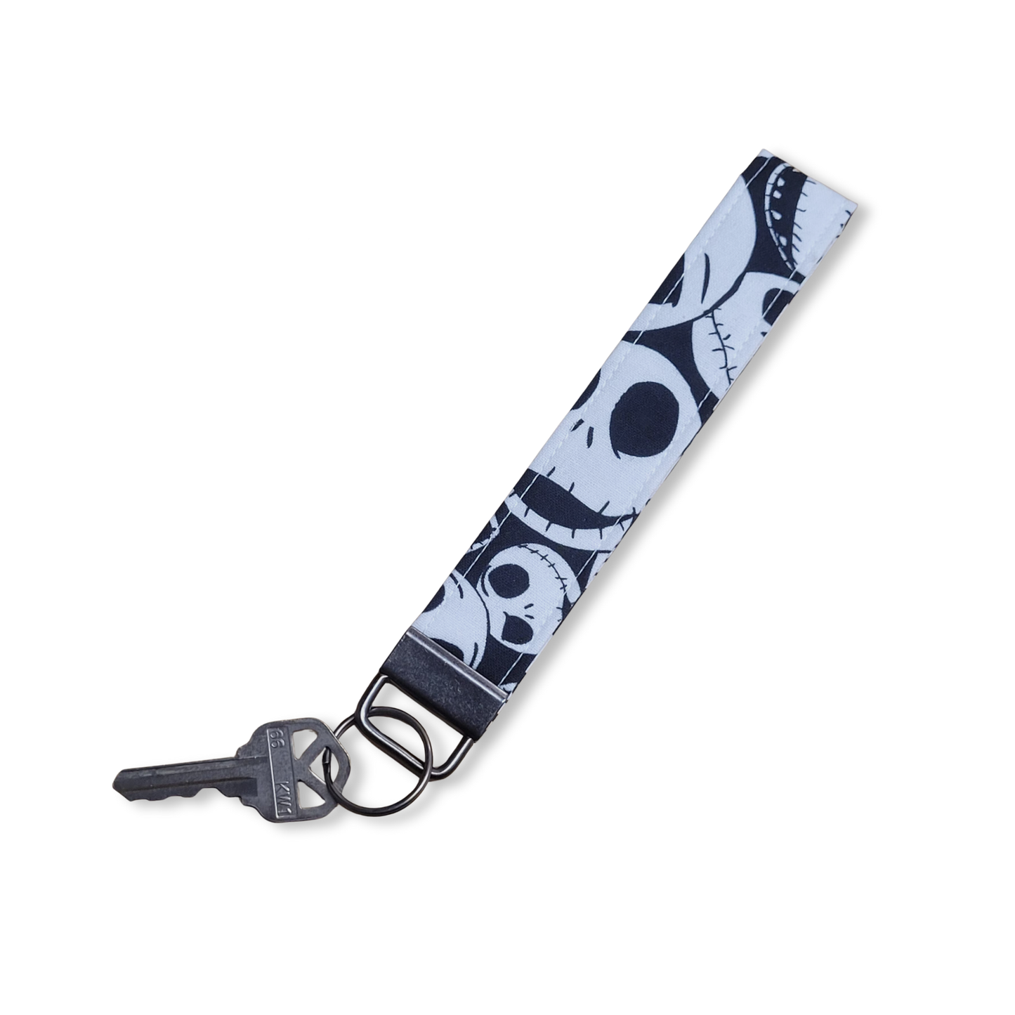 Jack Skellington Keychain Fob Wristlet in Jack Face Repeat