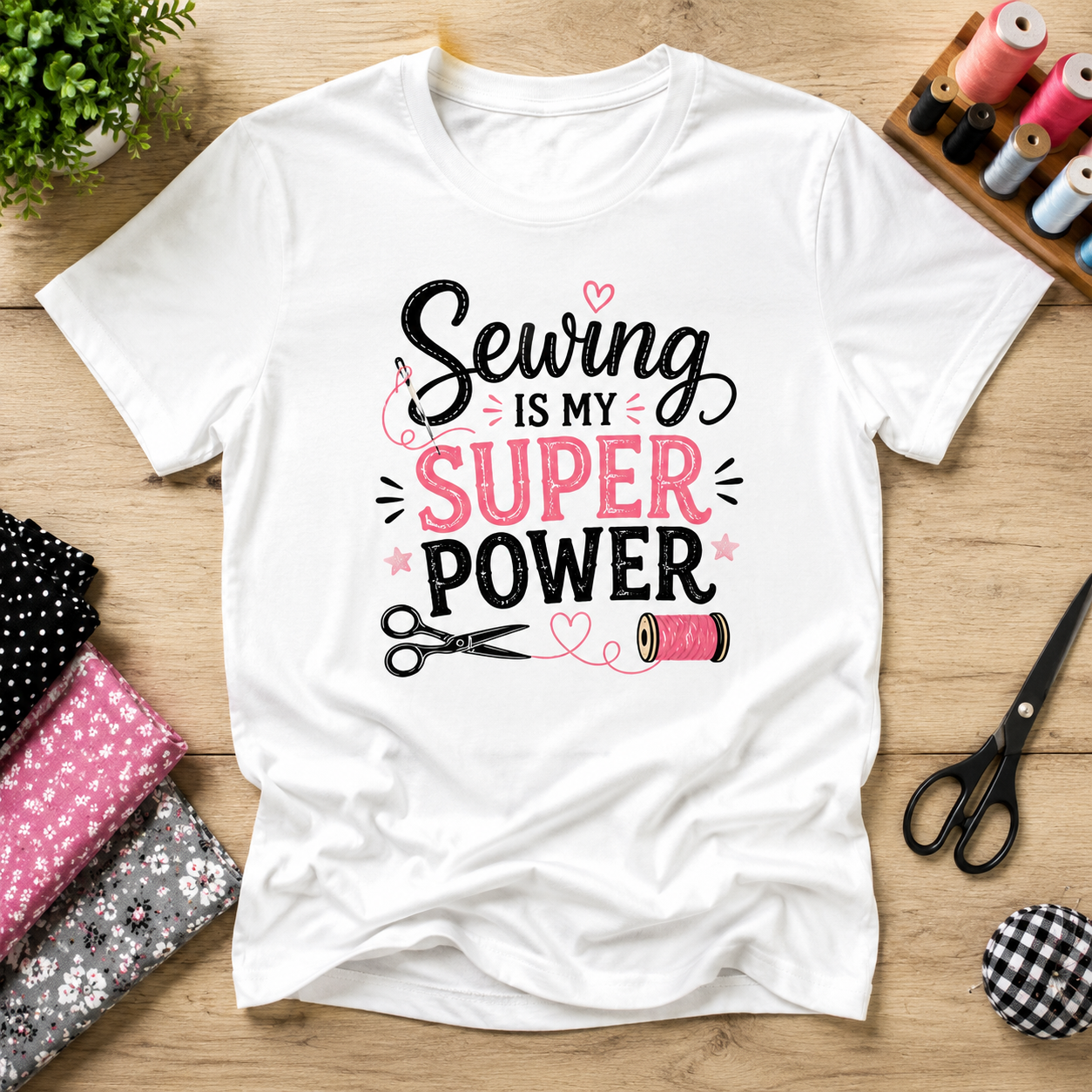 Sewing is My Super Power Women's Swag Graphic T-Shirt