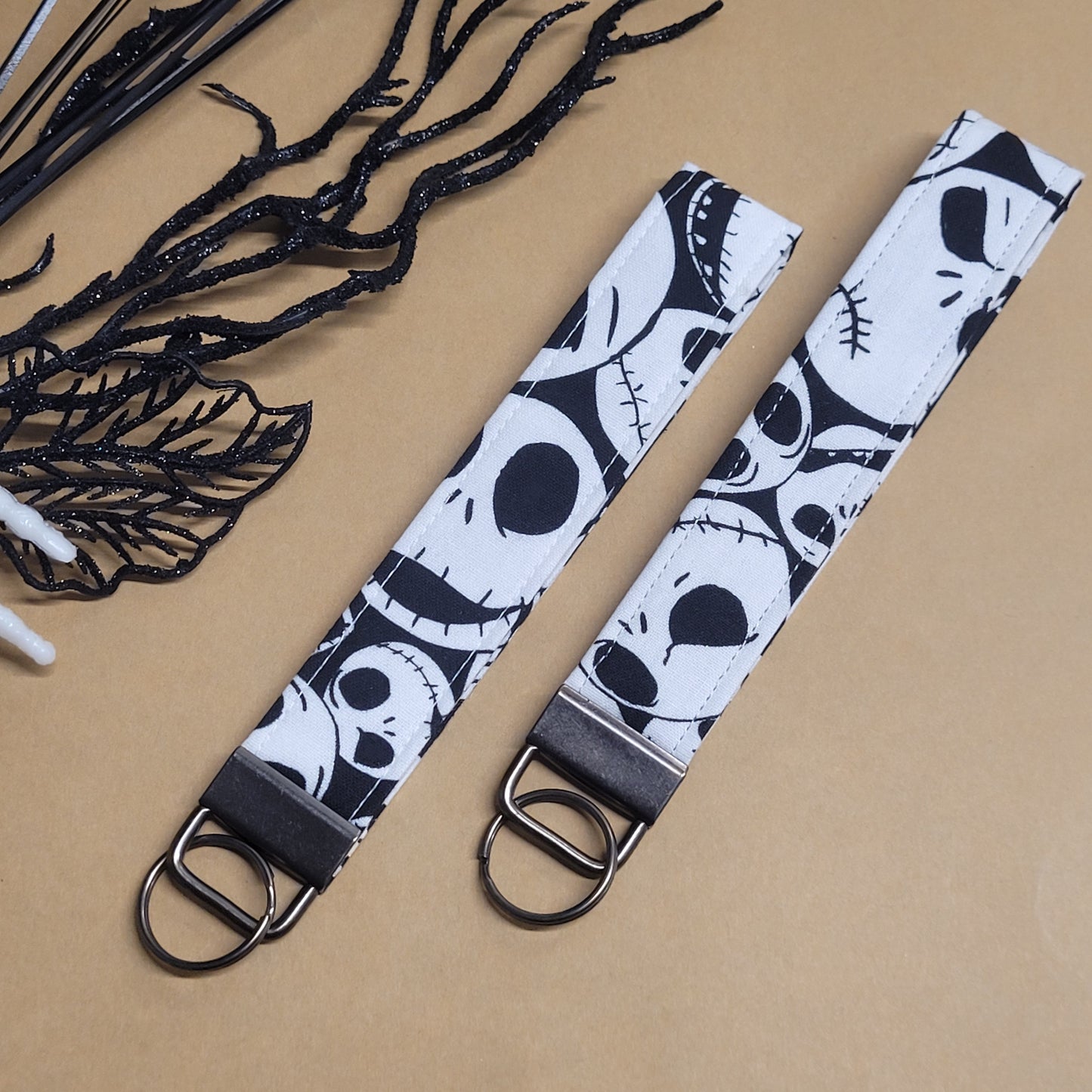 Jack Skellington Wristlet Nightmare Before Christmas Key Strap Halloween Keychain