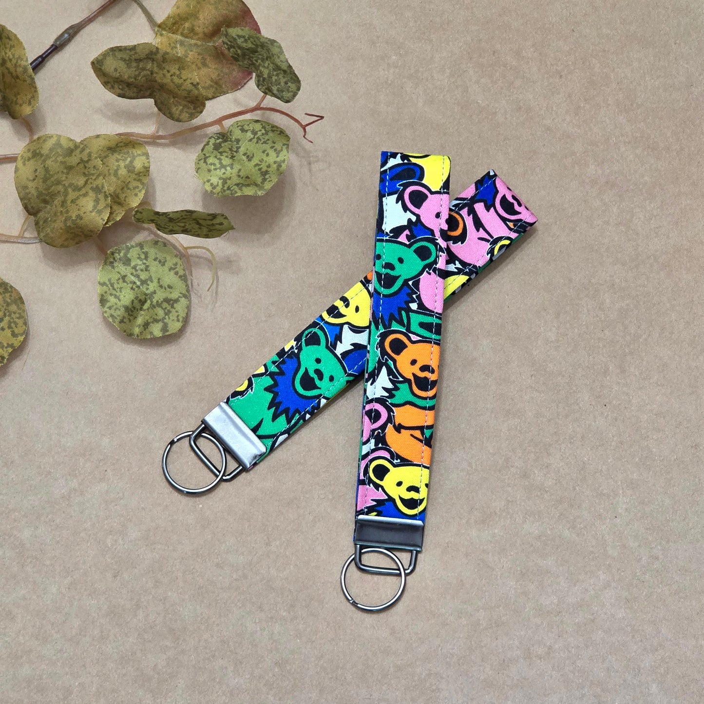 Grateful Dead Wristlet Rockin' Key Strap Dancing Bears Keychain