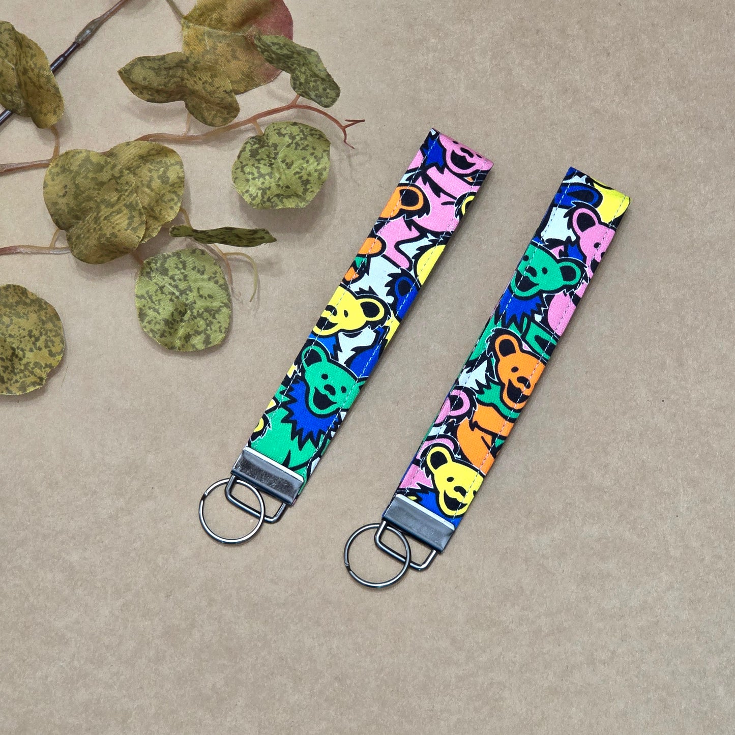 Grateful Dead Wristlet Rockin' Key Strap Dancing Bears Keychain