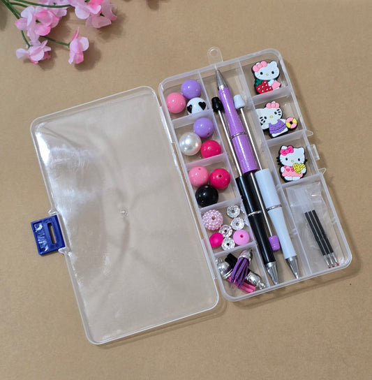 Cute Kitty Beadable 3 Piece Focal Pen Making Kit