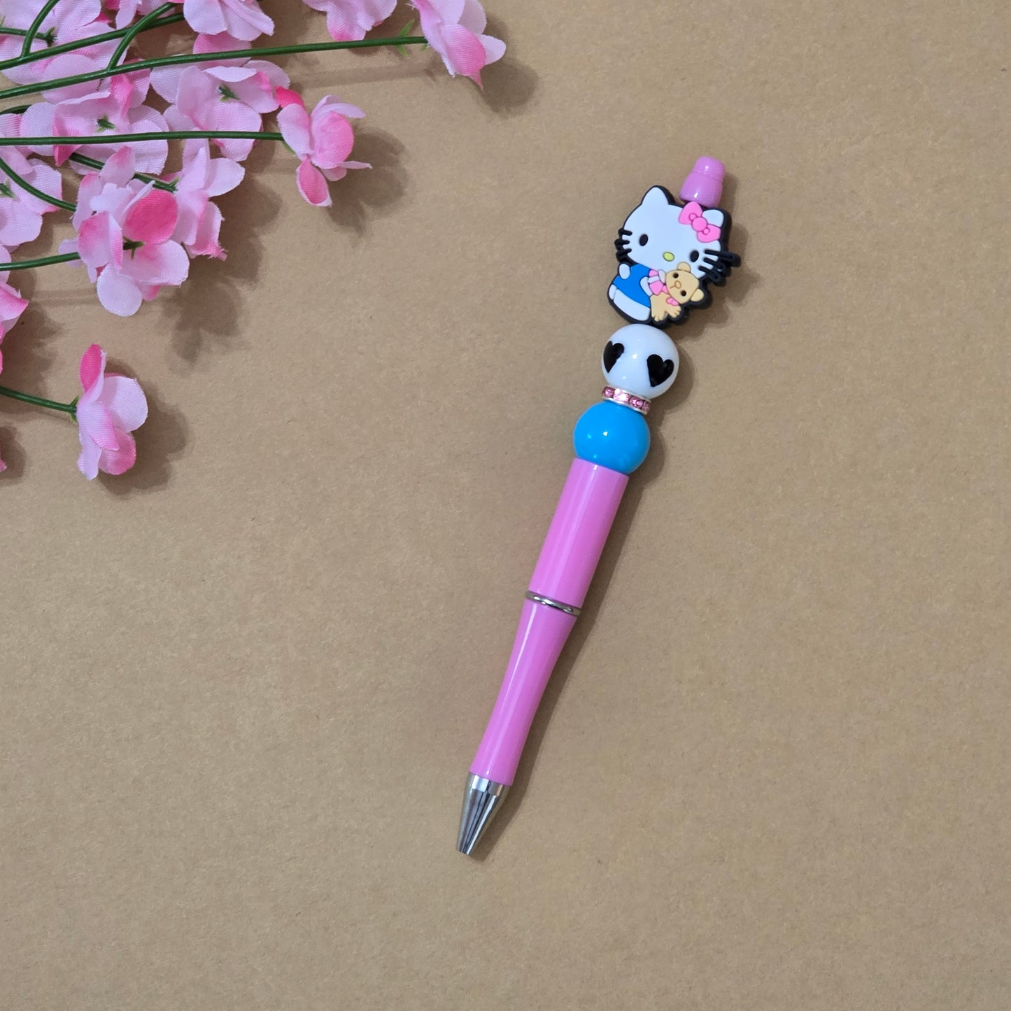 Cute Kitty Beadable 3 Piece Focal Pen Making Kit