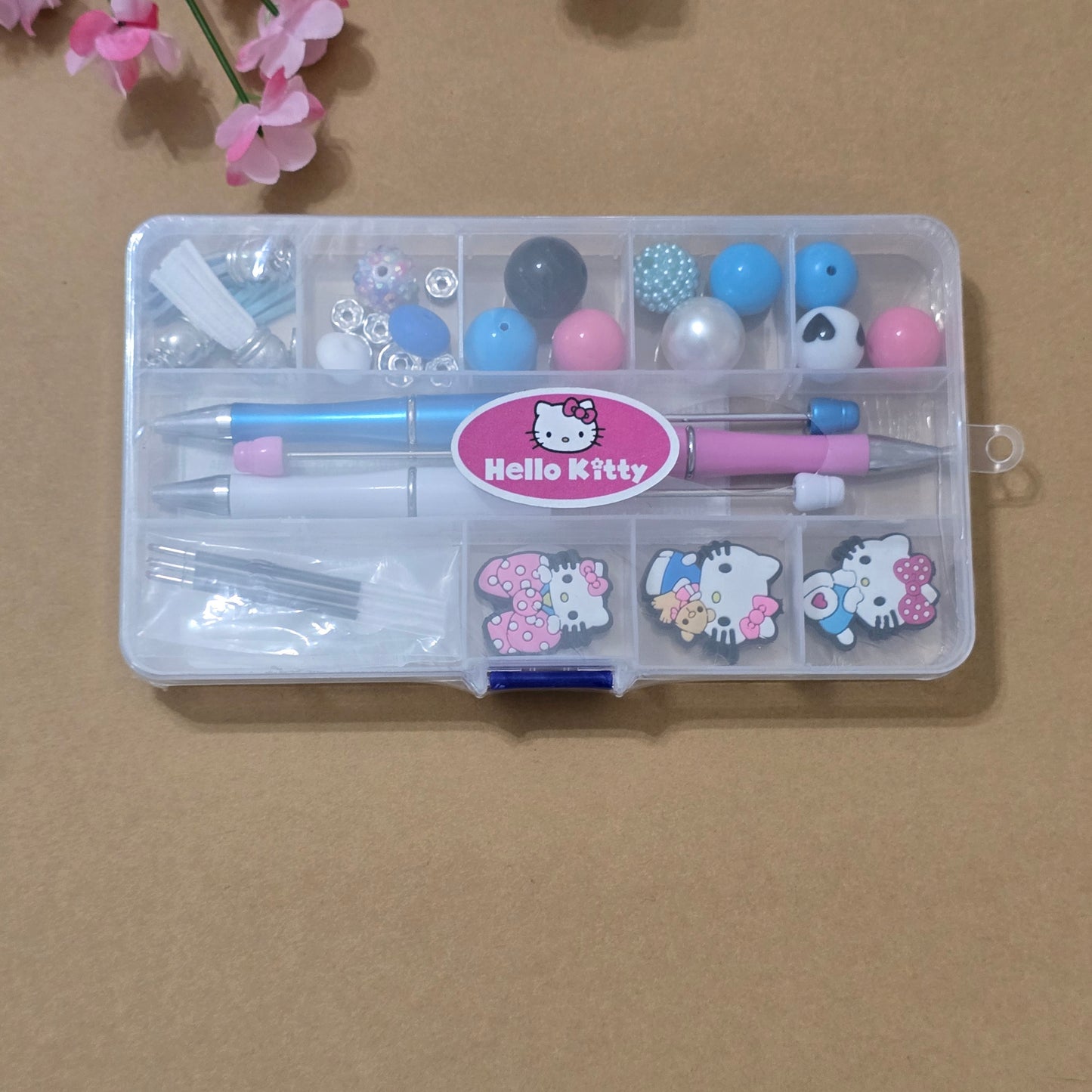 Cute Kitty Beadable 3 Piece Focal Pen Making Kit