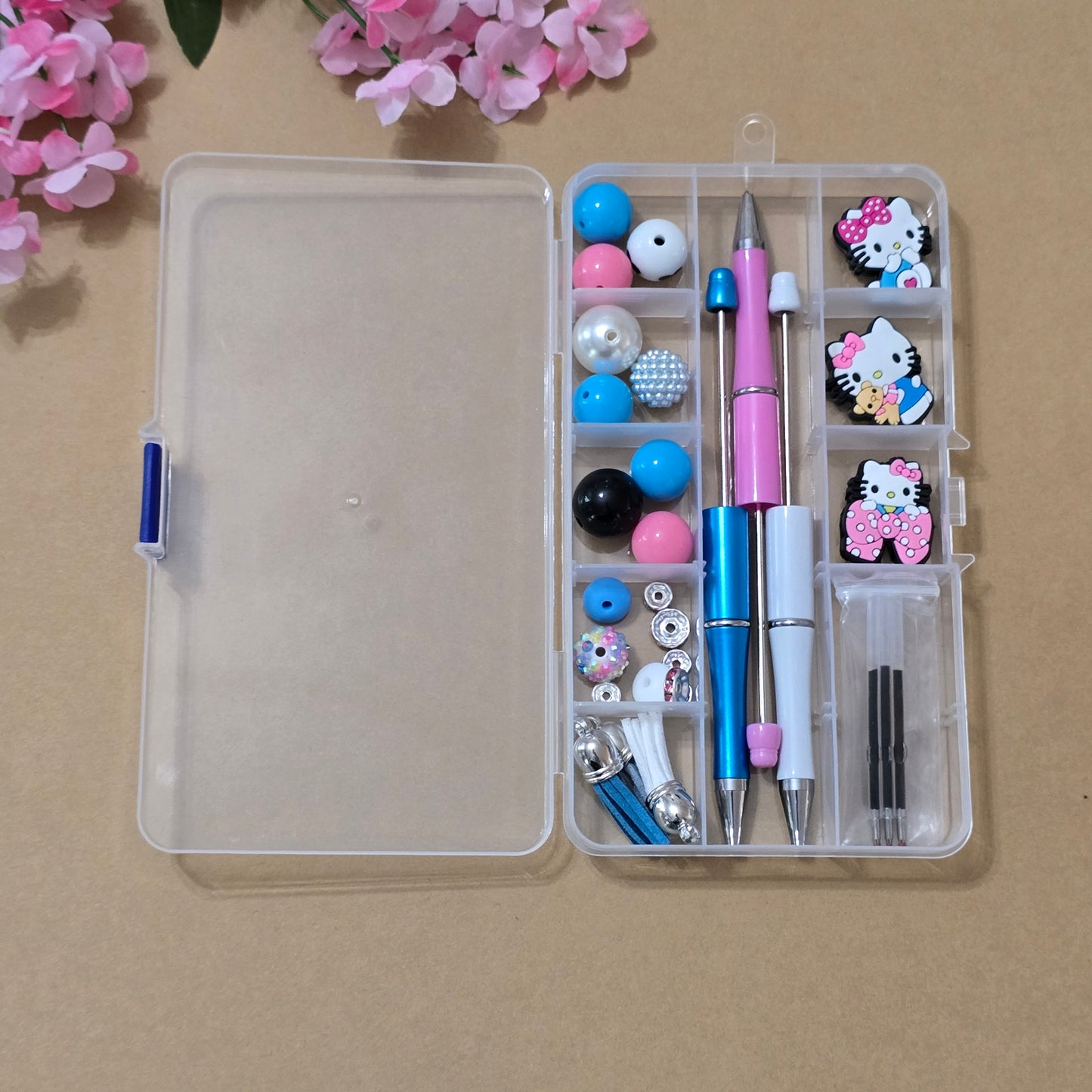 Cute Kitty Beadable 3 Piece Focal Pen Making Kit