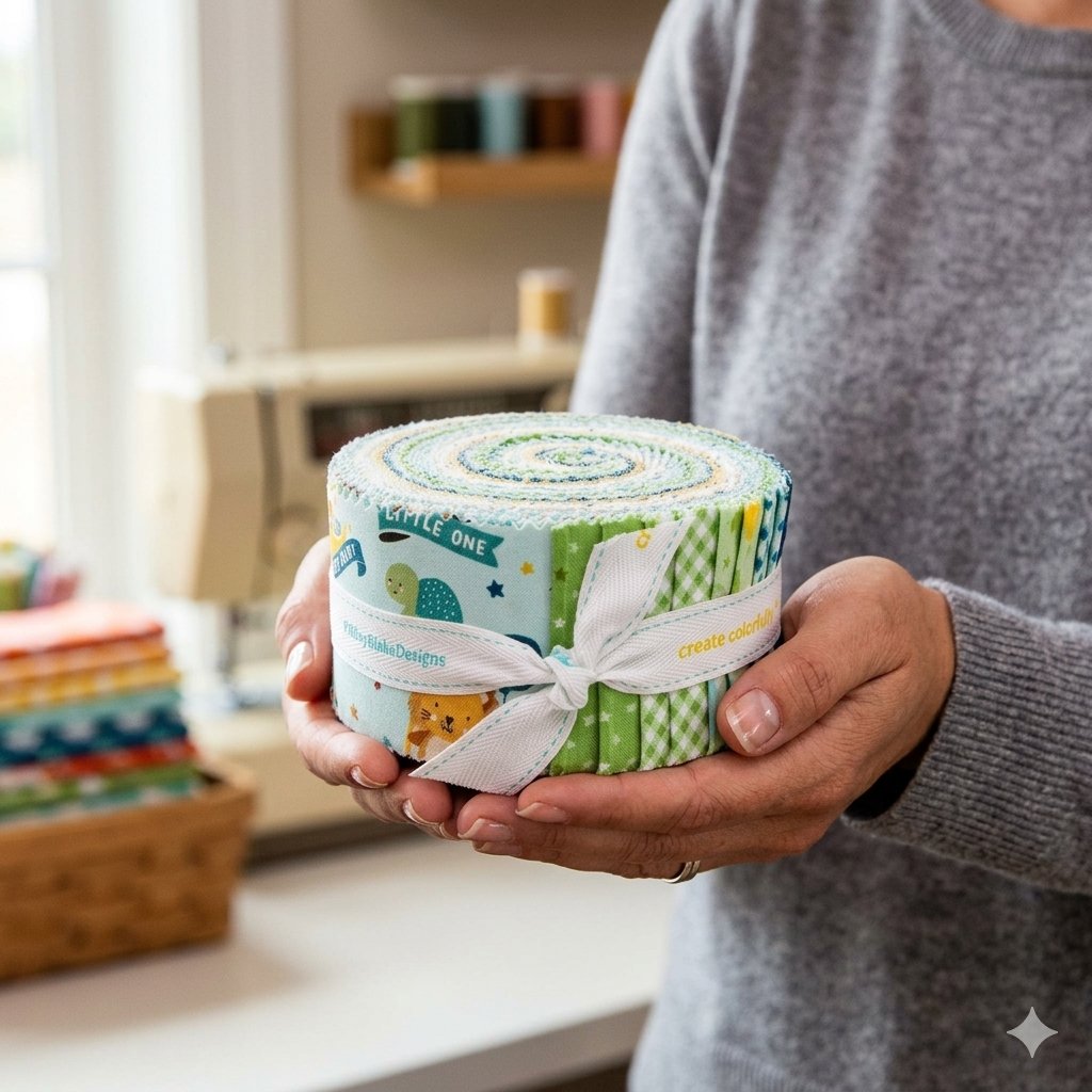 Baby Boy Fabric Jelly Roll for Riley Blake by Lori Whitlock - Rolie Polie