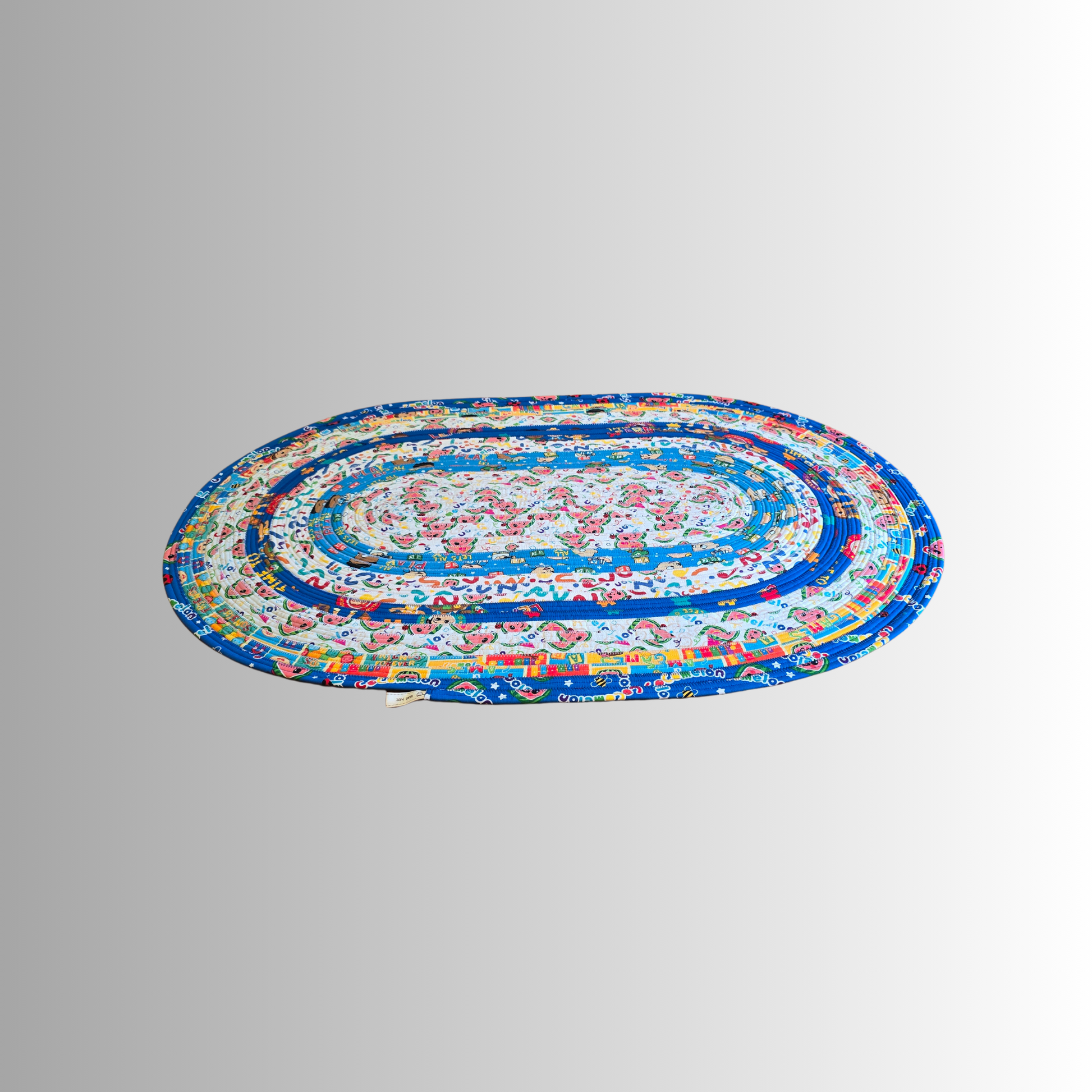 Cocomelon Handmade Oval Jelly Roll Rug in Blue – Crafty Angie Designs
