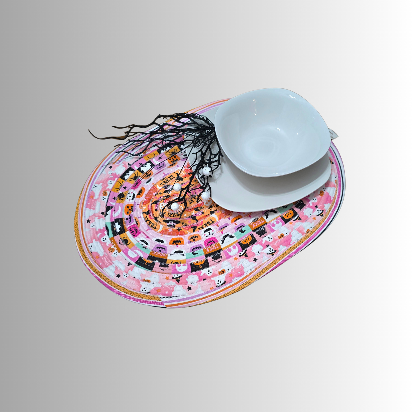 Halloween Placemats Retro Pink Jelly Roll Table Mats