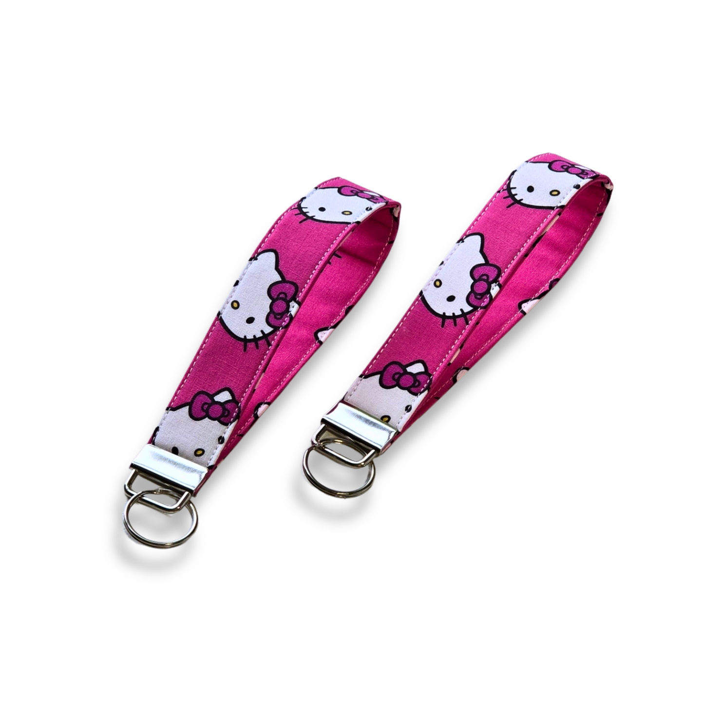 Hello Kitty Cute Keychain Fob Wristlet in Kitty Faces