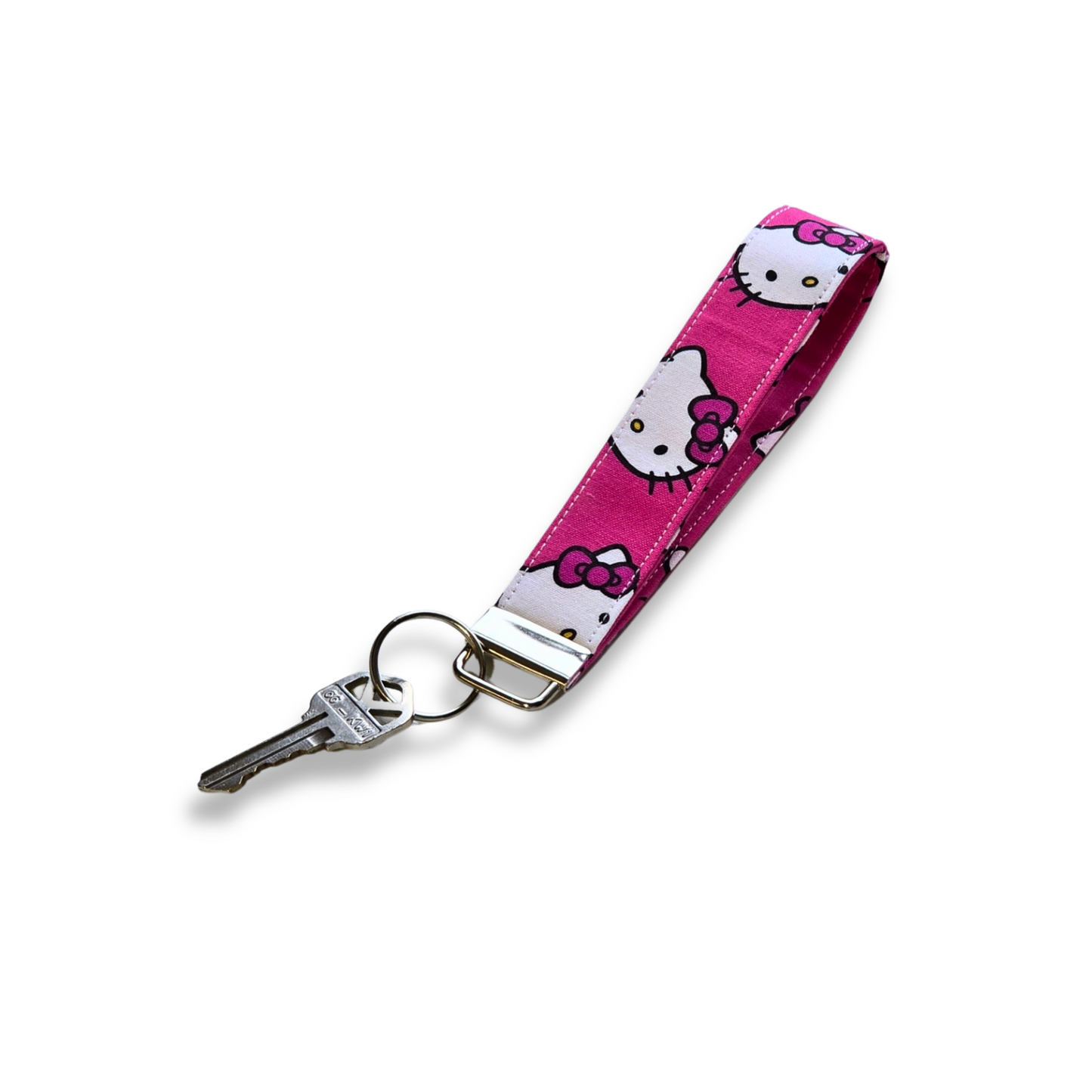 Hello Kitty Cute Keychain Fob Wristlet in Kitty Faces