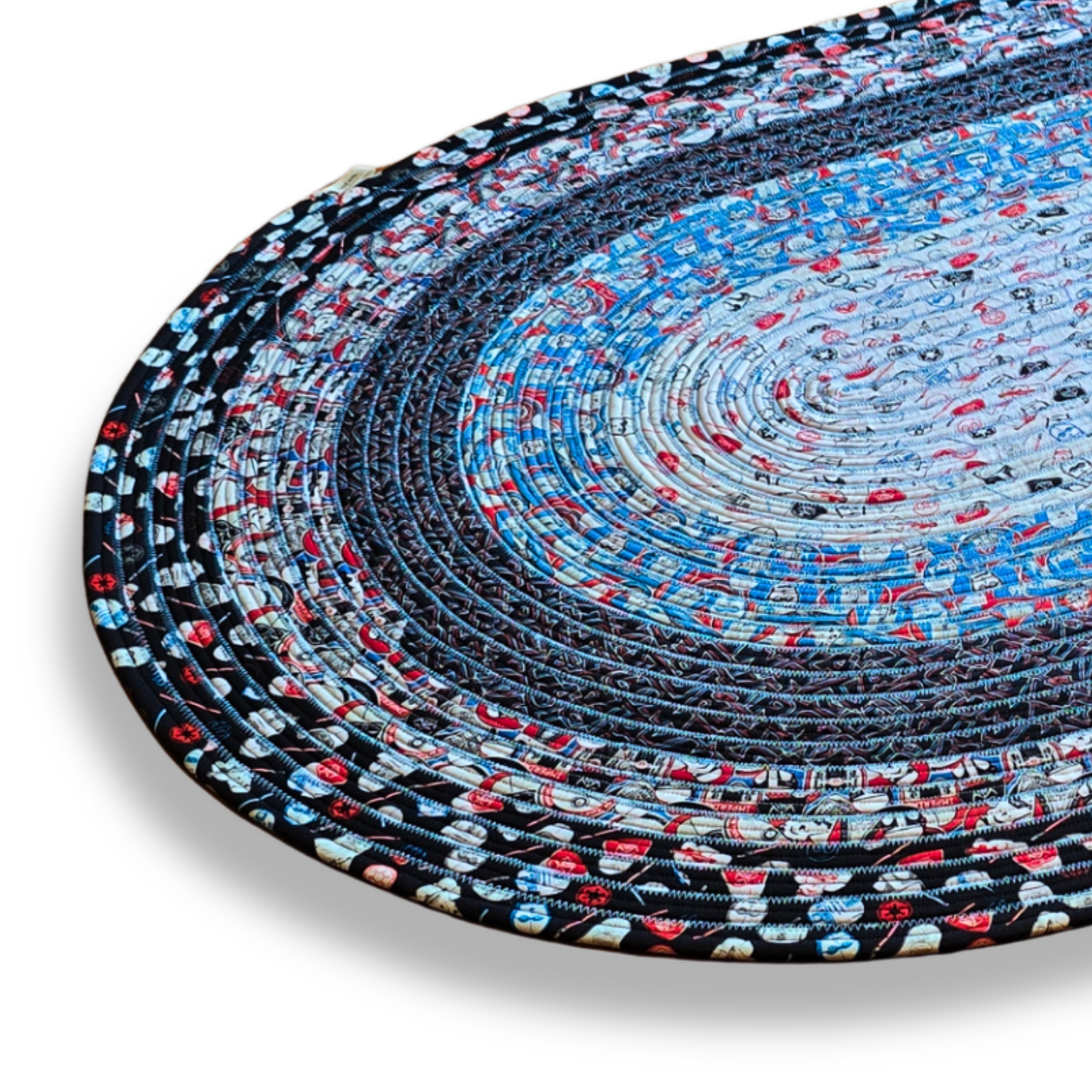 Star Wars Glowing Thread Handmade Oval Jelly Roll Rug