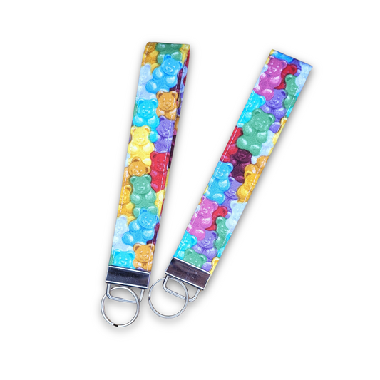 Gummy Candy Cute Keychain Fob Wristlet in Candy Bears
