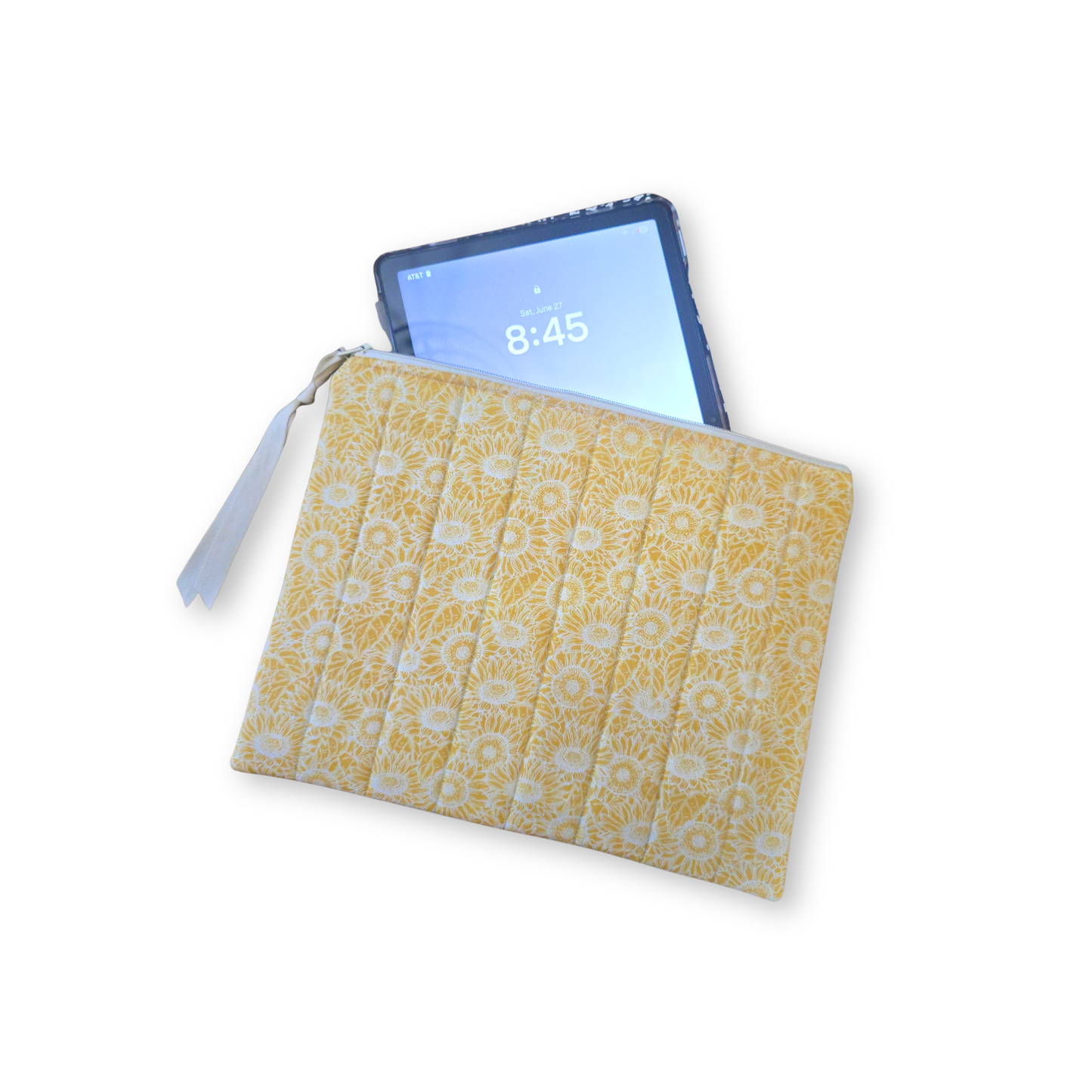 Sunflower Tablet / Book Sleeve with Matching Coin Purse Keychain