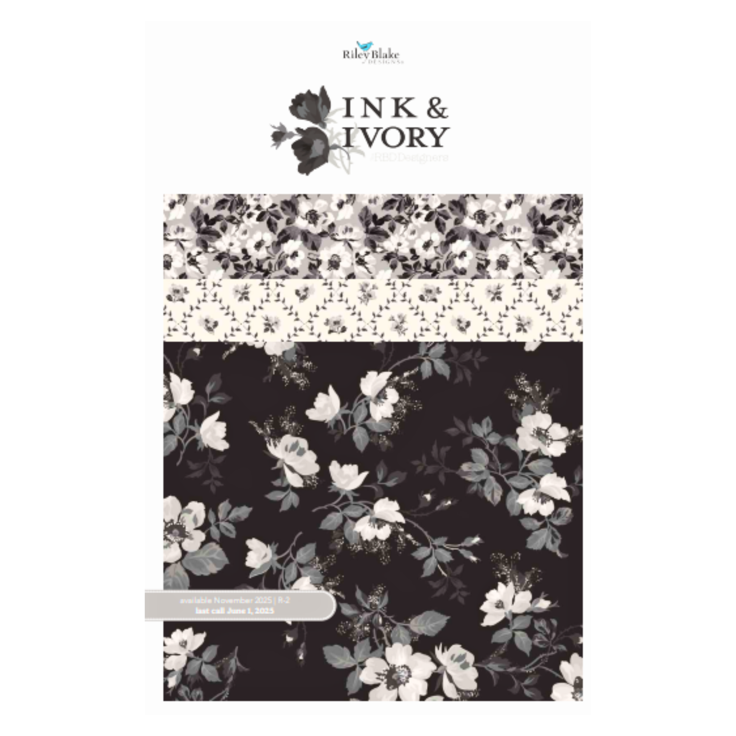 Ink & Ivory Fabric Jelly Roll by Riley Blake Designers  - Rolie Polie