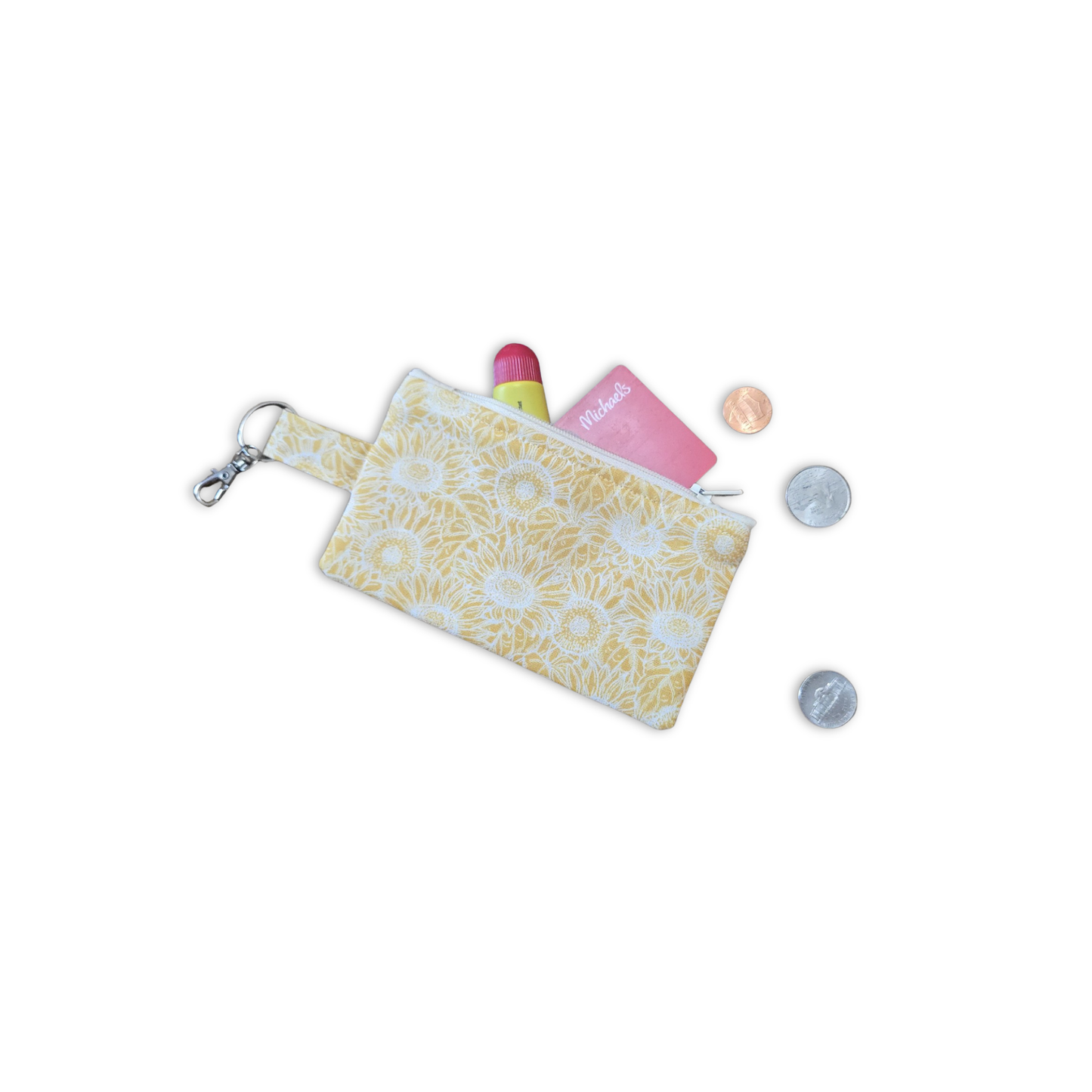 Sunflower Tablet / Book Sleeve with Matching Coin Purse Keychain