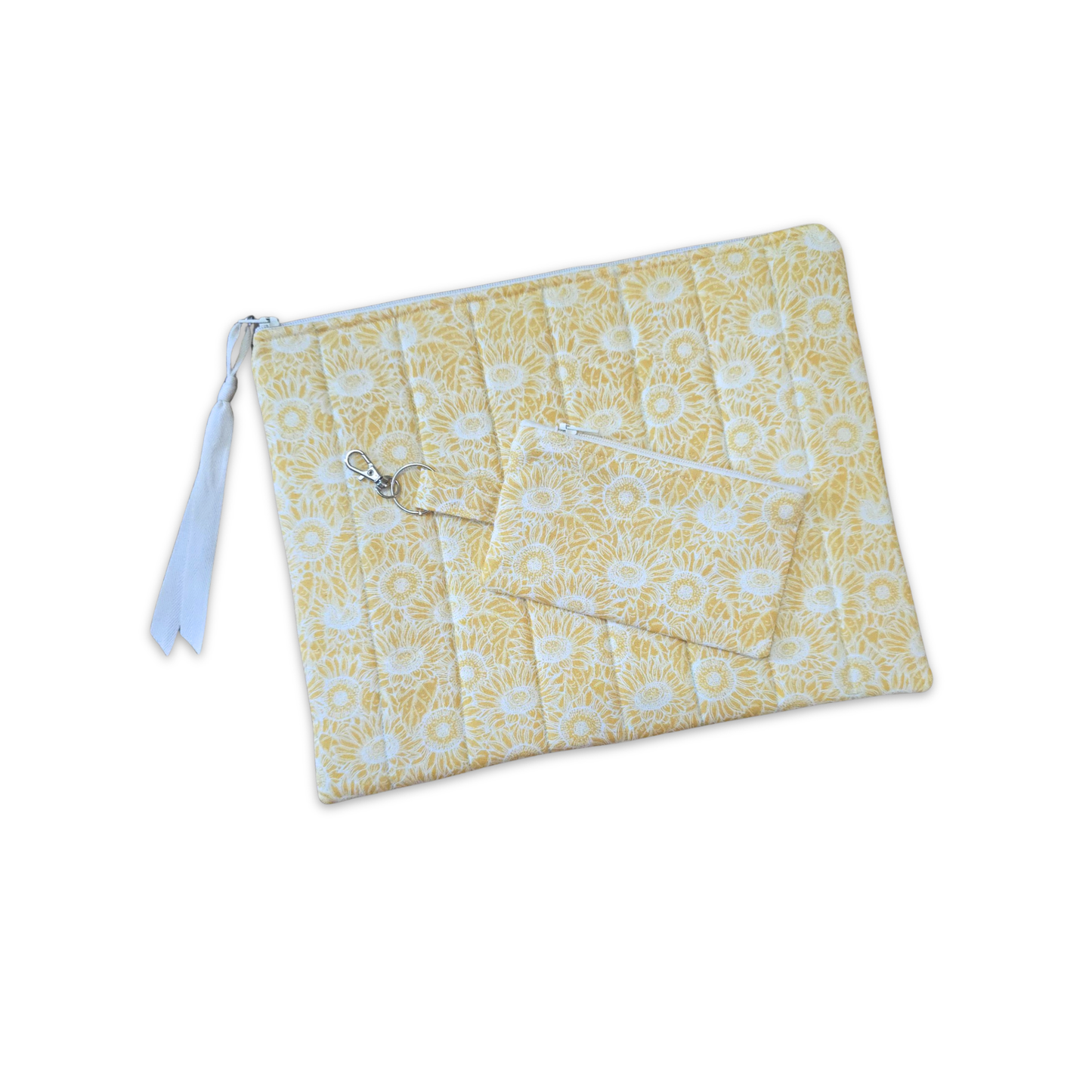 Sunflower Tablet / Book Sleeve with Matching Coin Purse Keychain