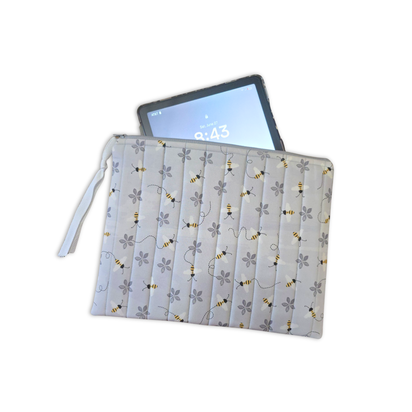 Bees Tablet / Book Sleeve with Matching Coin Purse Keychain