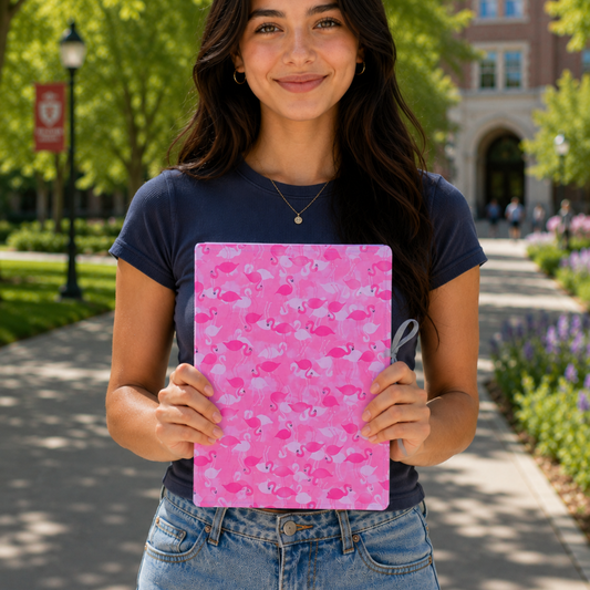 Flamingo Composition Book Cover in Bright Pinks