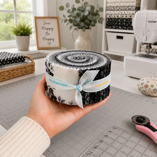 Ink & Ivory Fabric Jelly Roll by Riley Blake Designers  - Rolie Polie
