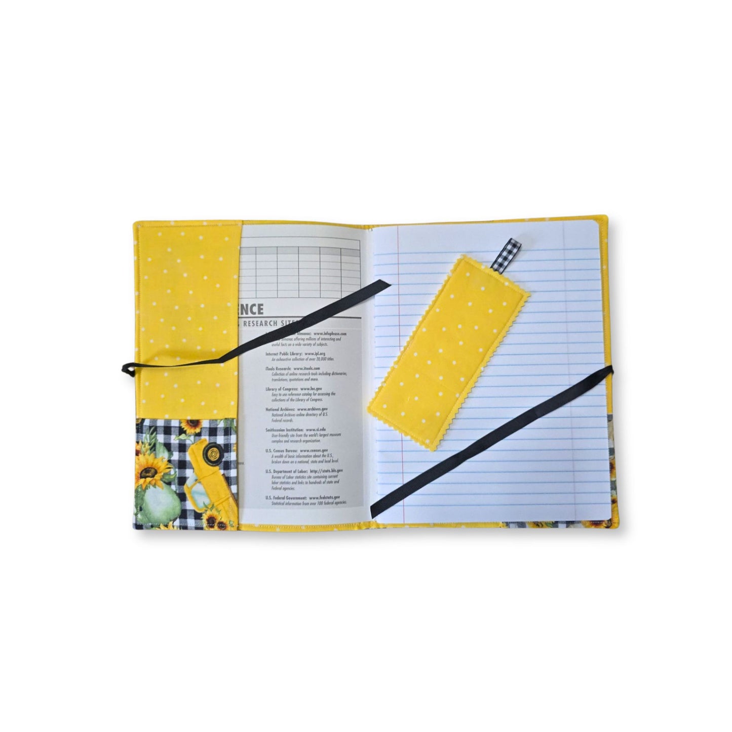 Sunflowers Composition Notebook Cover with Vintage Trucks