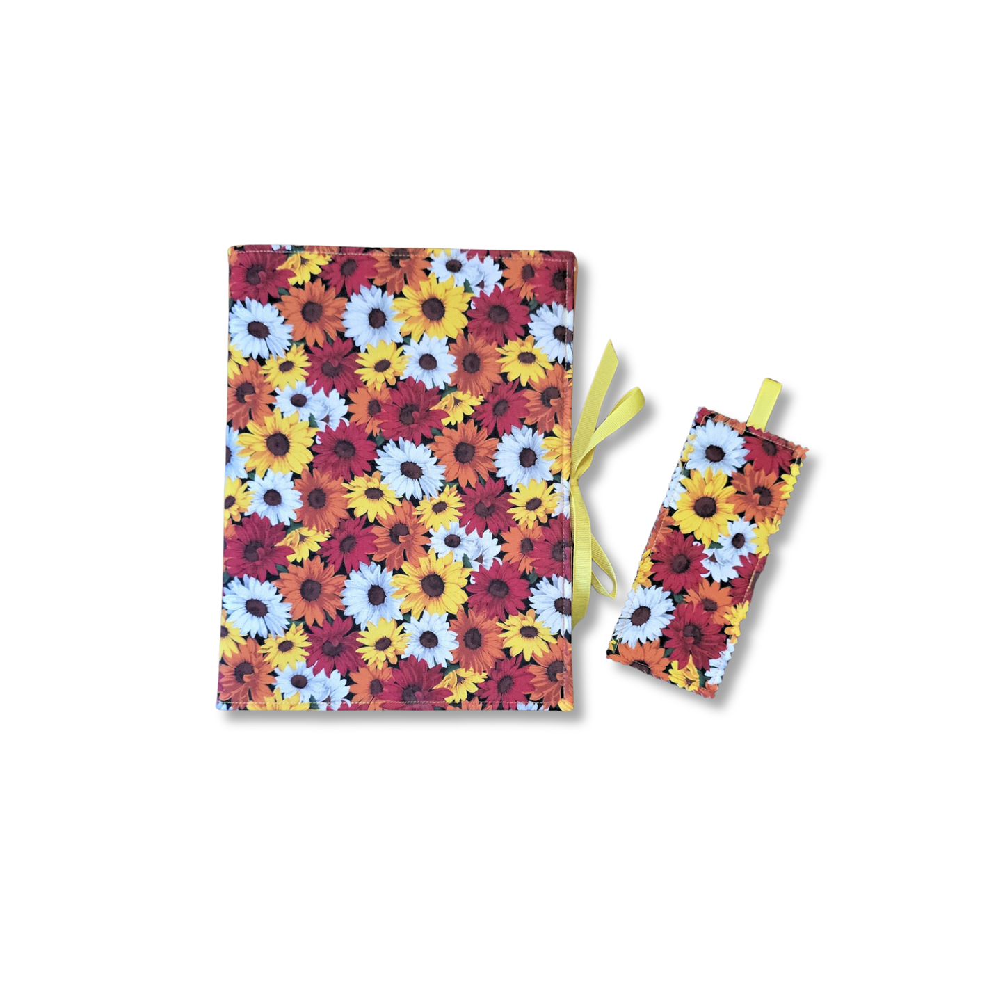 Daisy Composition Notebook Cover in Vibrant Red / Orange