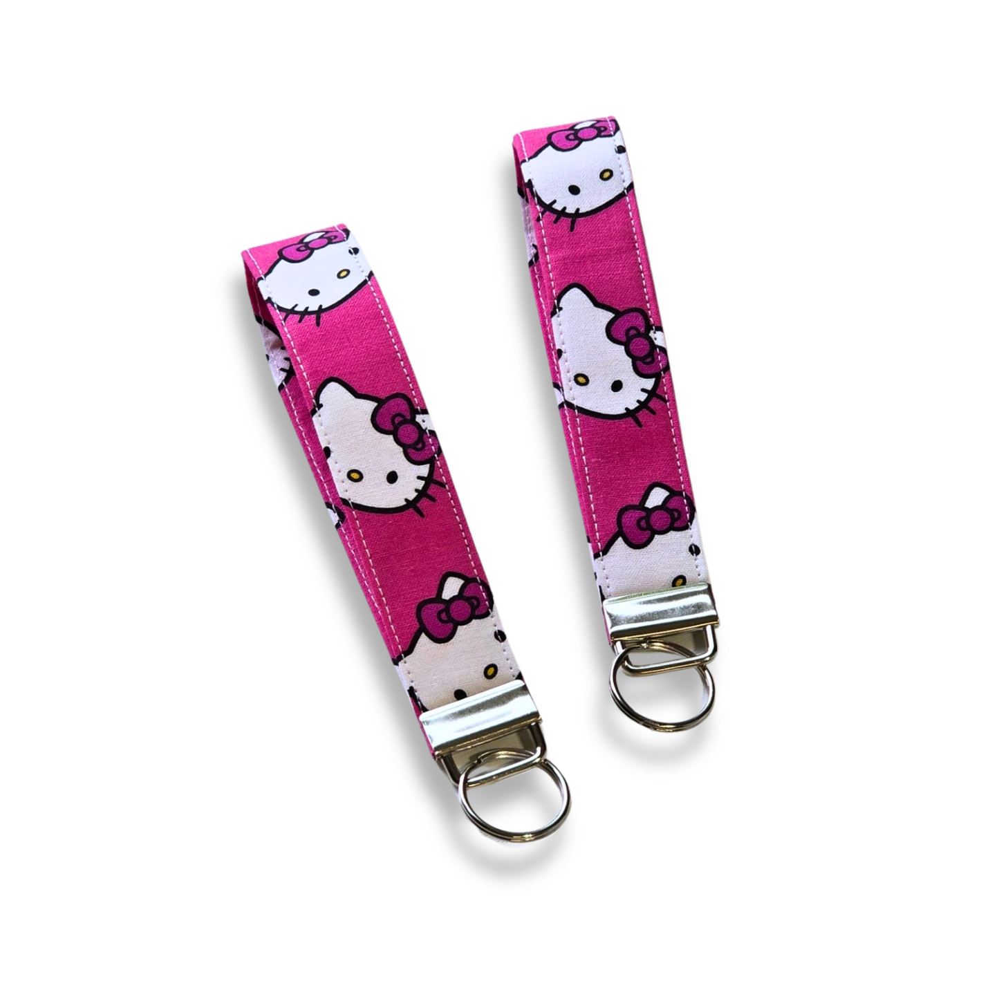 Hello Kitty Cute Keychain Fob Wristlet in Kitty Faces