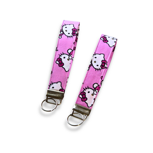 Hello Kitty Cute Keychain Fob Wristlet in Light Pink
