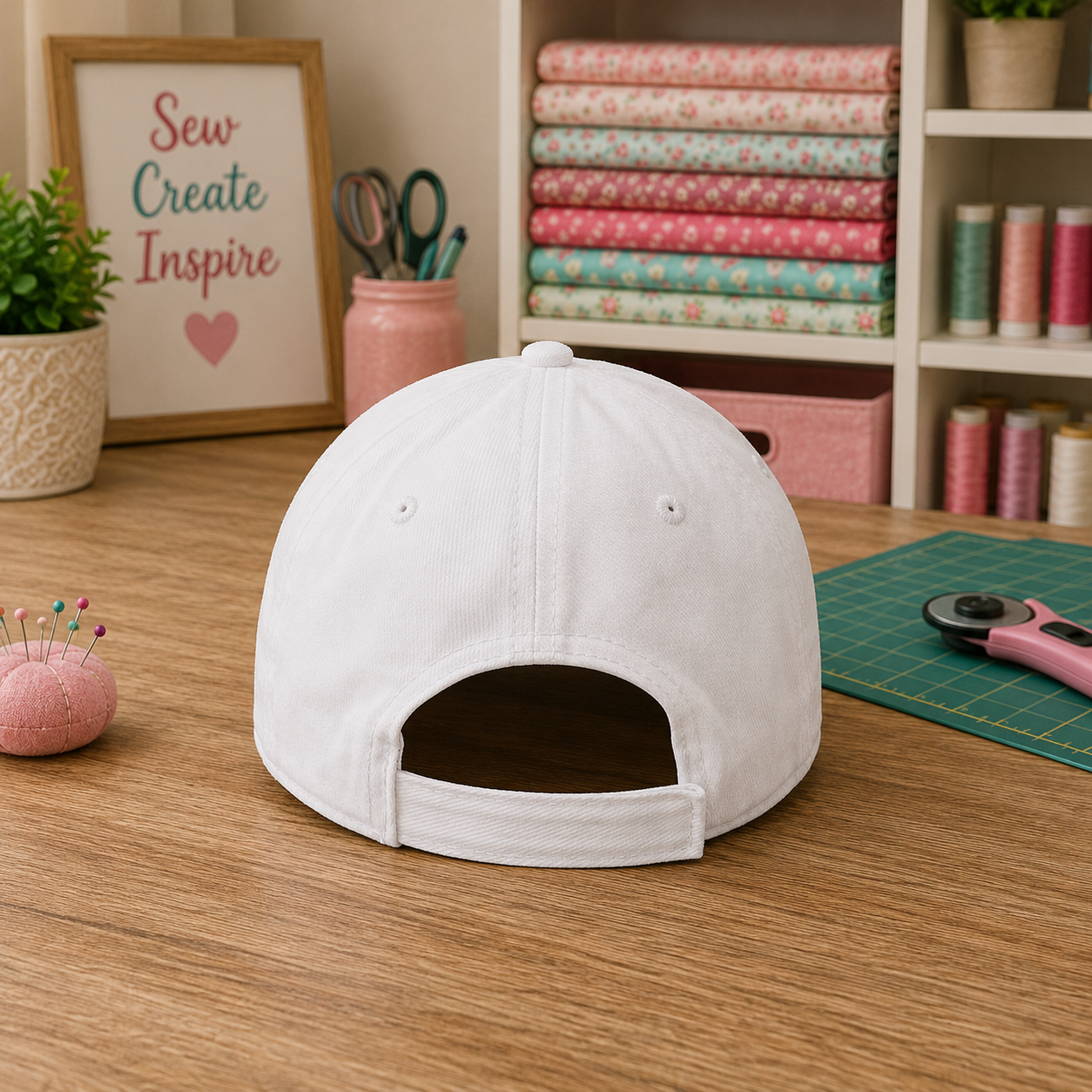 Exclusive "I Heart Handmade" Canvas Ball Cap w/ Velcro