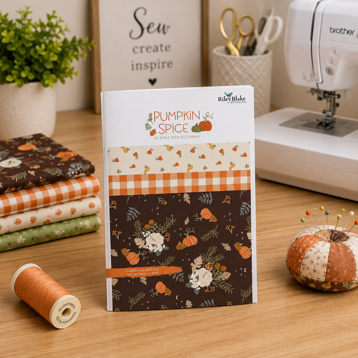 Pumpkin Spice Fabric Jelly Roll for Riley Blake by Simple Simon & Co
