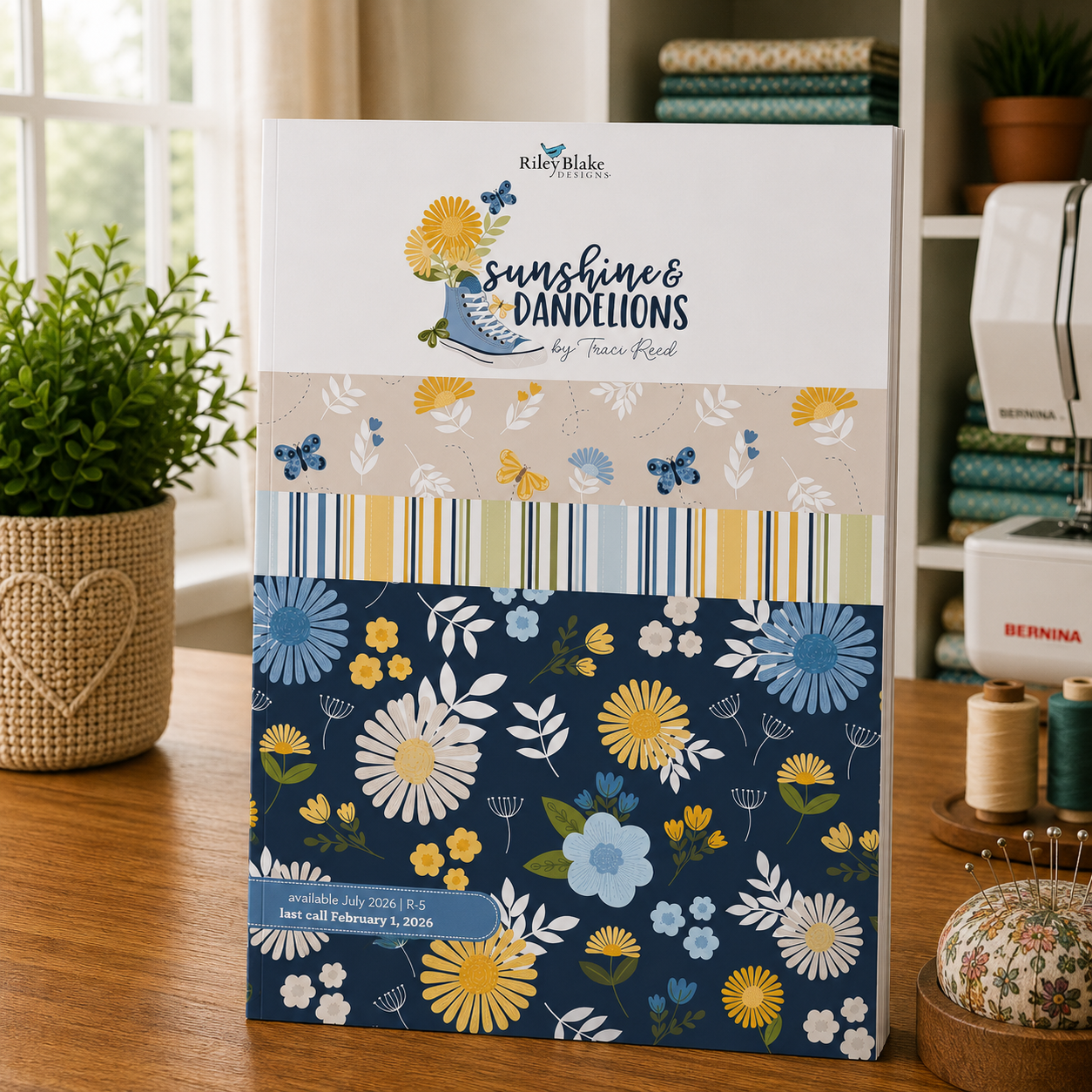 Sunshine & Dandelions Fabric Jelly Roll for Riley Blake by Traci Reed