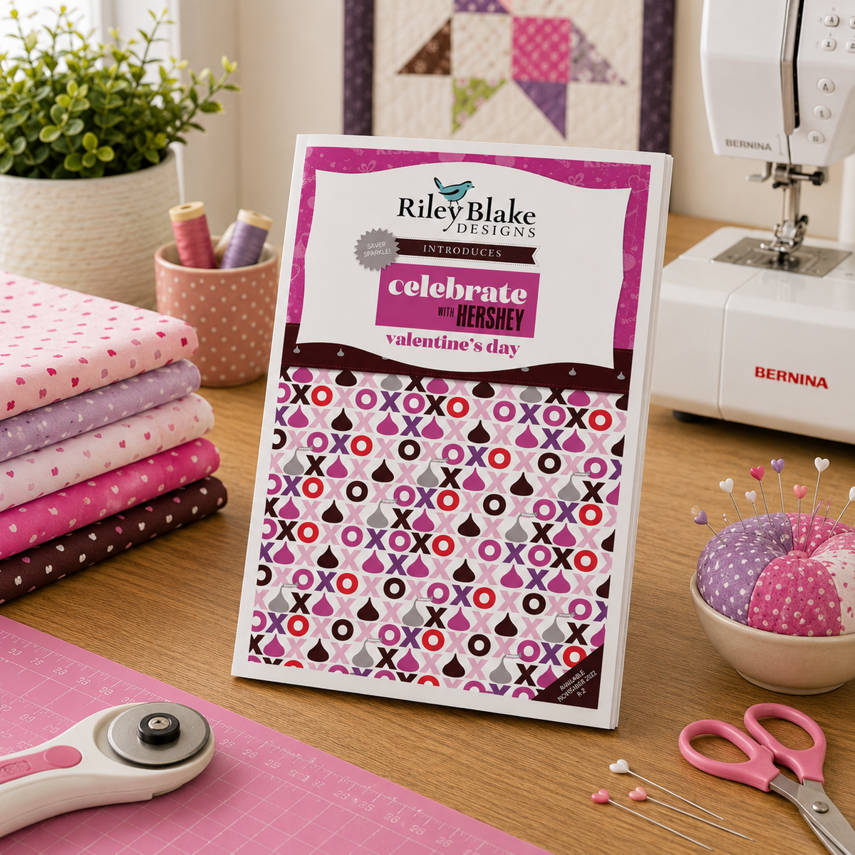 Celebrate with Hershey Handmade Premade Jelly Roll Rug - Retired Fabric