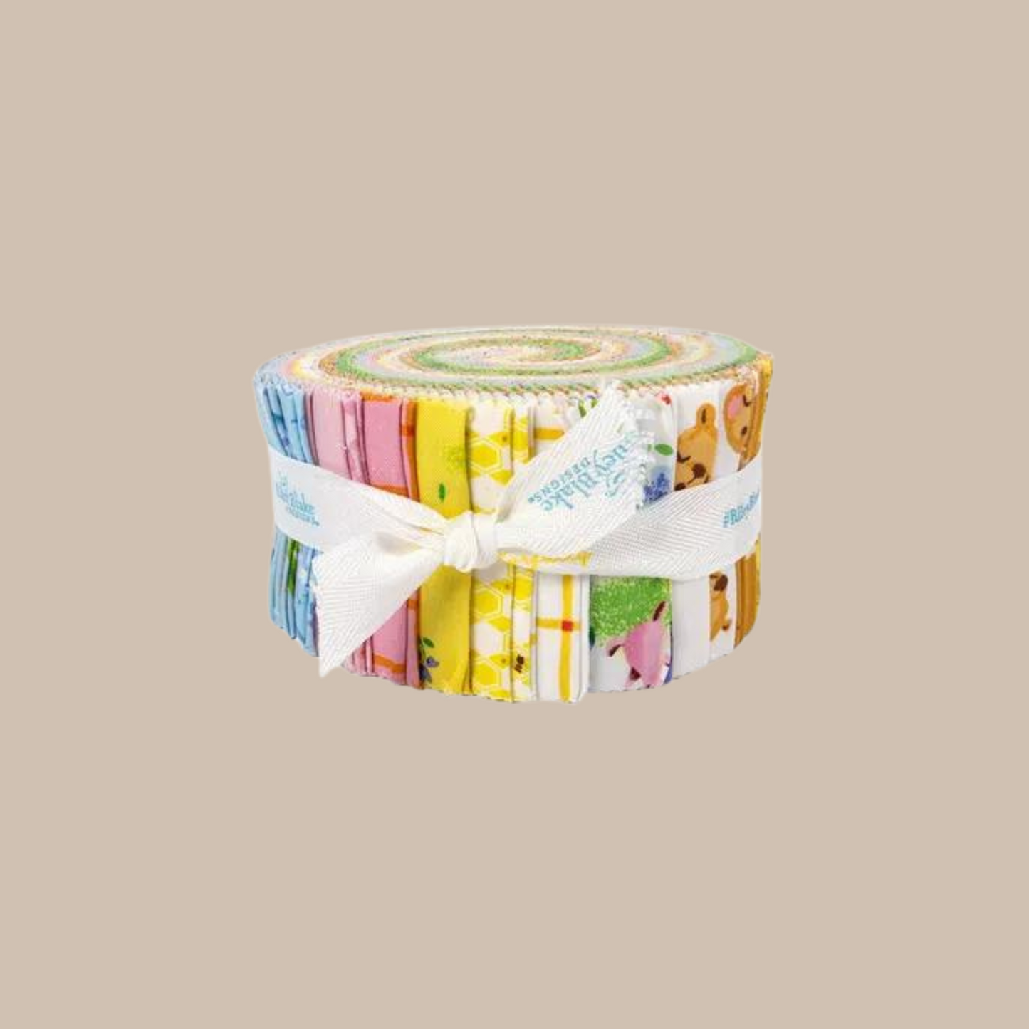 100 Aker Woods 2 1/2" Fabric Rolie Polie Jelly Roll by Jill Howarth