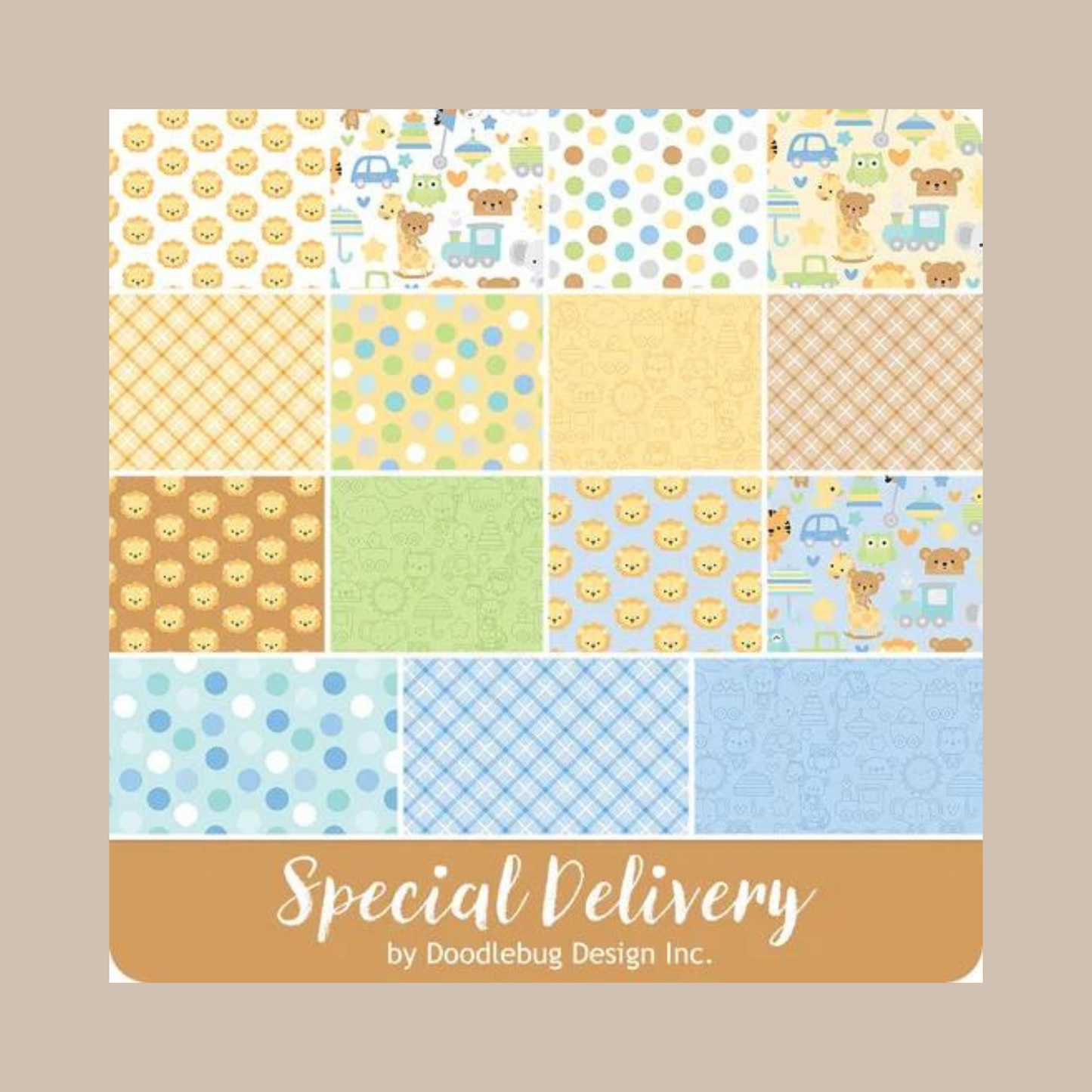 Special Delivery 2 1/2" Fabric Rolie Polie for Riley Blake Jelly Roll by Doodlebug Designs