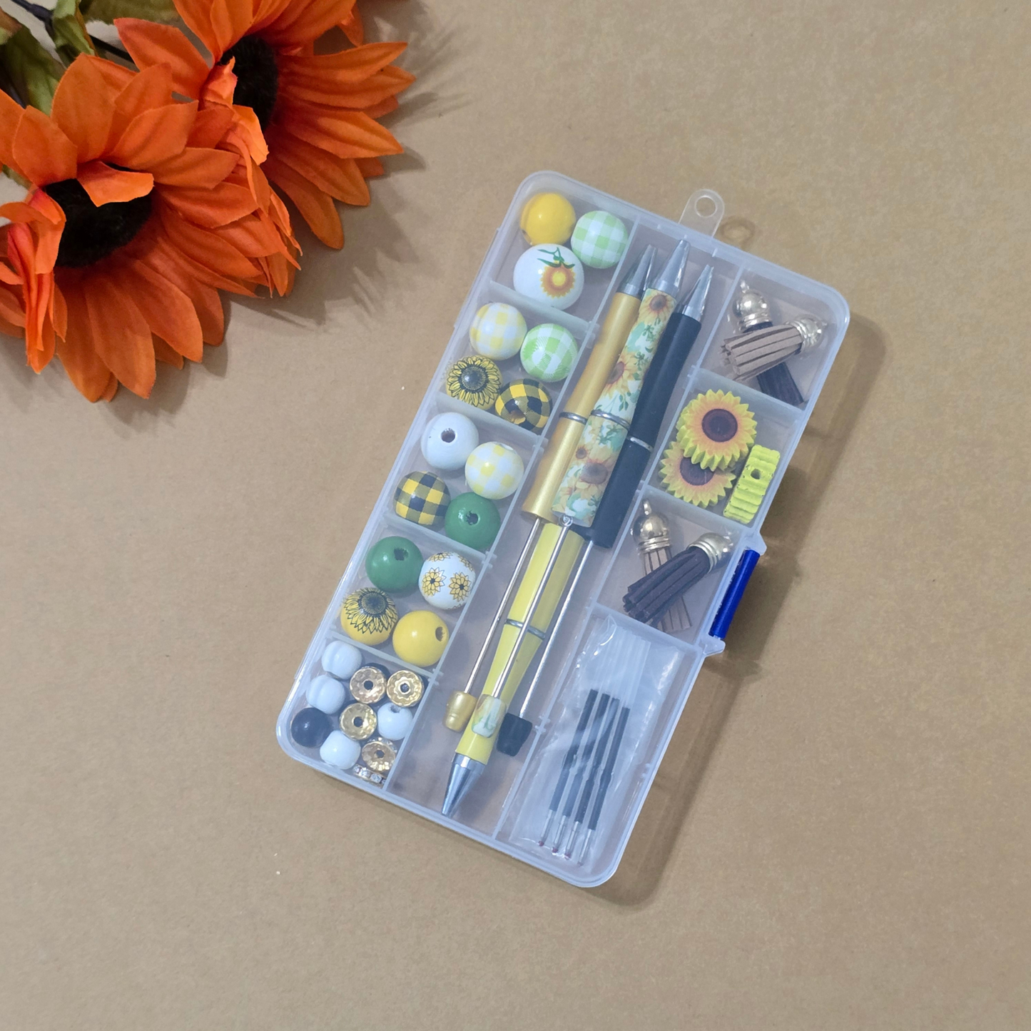 Sunflower Beadable 4 Piece Focal Pen Making Kit