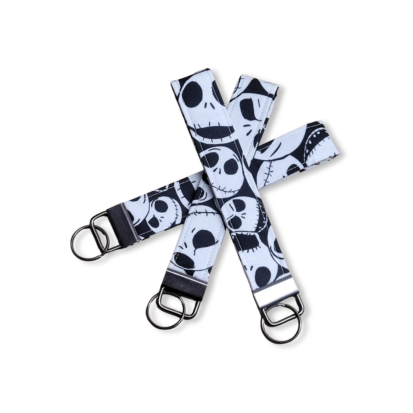 Jack Skellington Keychain Fob Wristlet in Jack Face Repeat