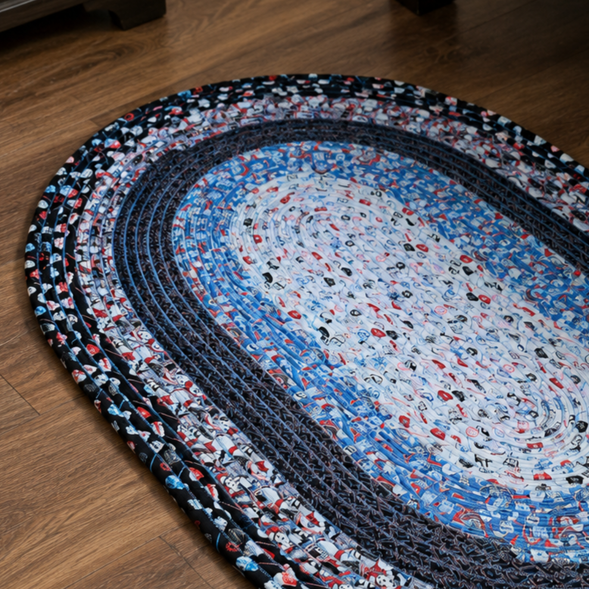 Star Wars Glowing Thread Handmade Oval Jelly Roll Rug