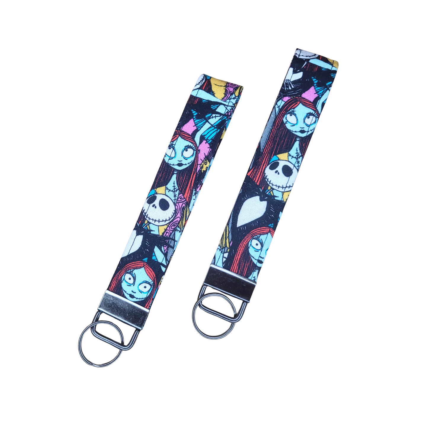 Jack & Sally Keychain Fob Wristlet in Bold Nightmare