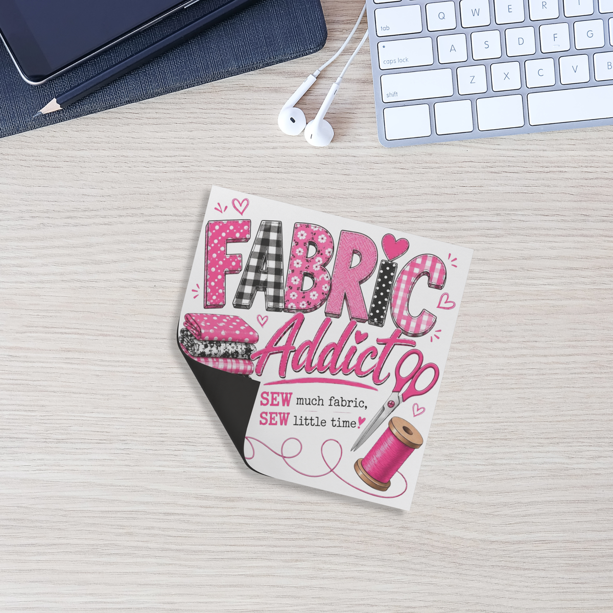 Exclusive Fabric Addict Square Magnet - 2 Sizes Available