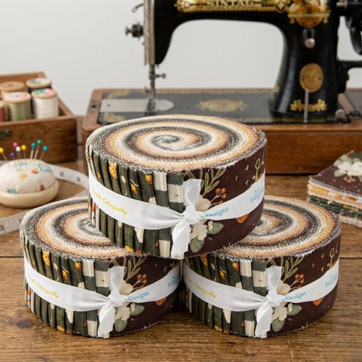 Pumpkin Spice Fabric Jelly Roll for Riley Blake by Simple Simon & Co
