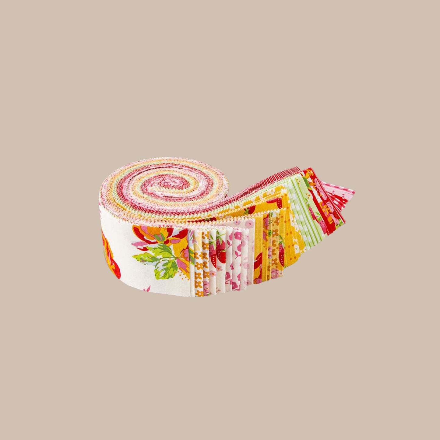 Picnic Florals for Riley Blake Rolie Polie Jelly Roll by My Mind's Eye