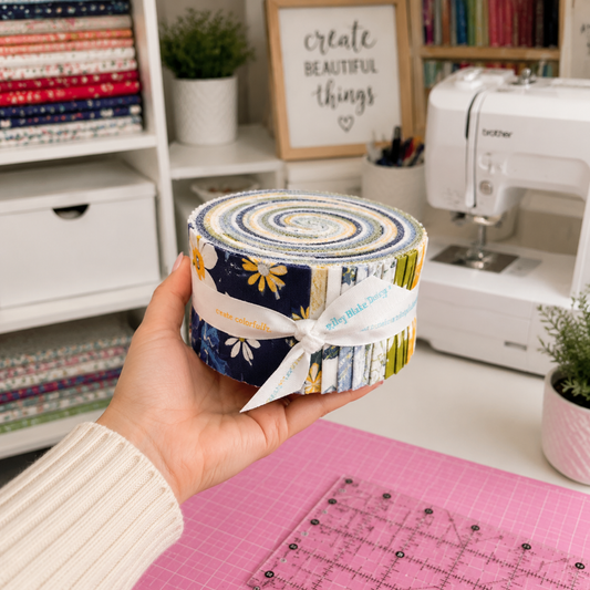 Sunshine & Dandelions Fabric Jelly Roll for Riley Blake by Traci Reed