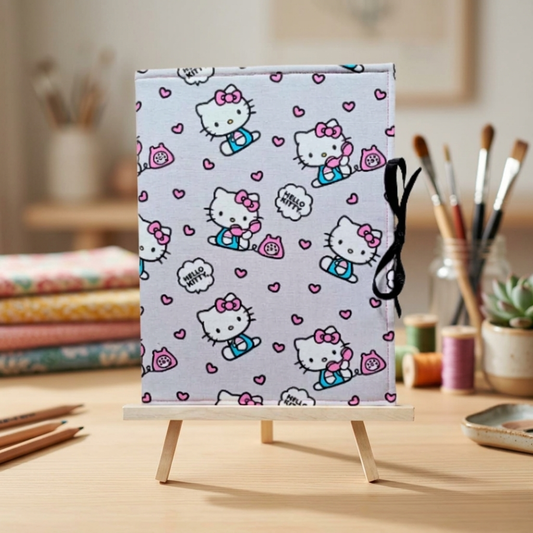 Hello Kitty Composition Book Cover in Large Print Grey