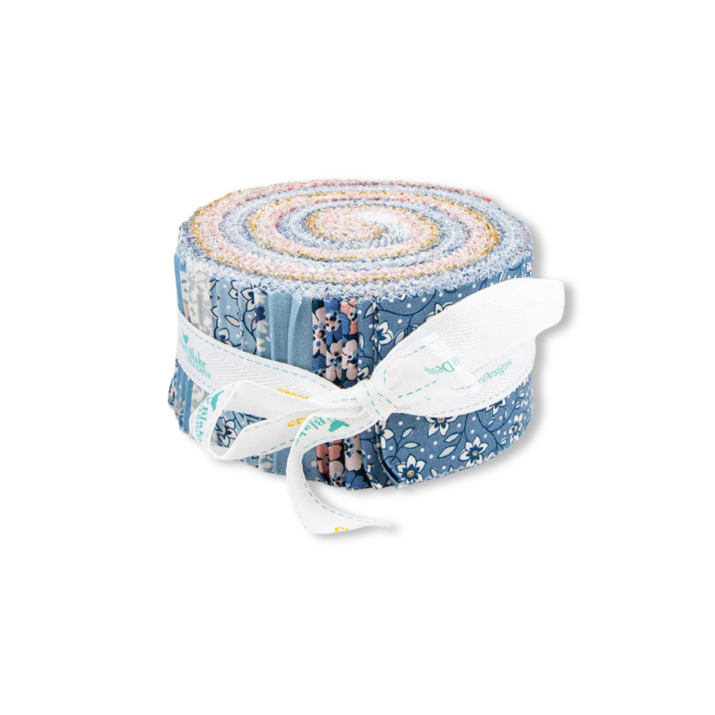 Denim Florals Fabric Jelly Roll for Riley Blake by Liberty Fabrics