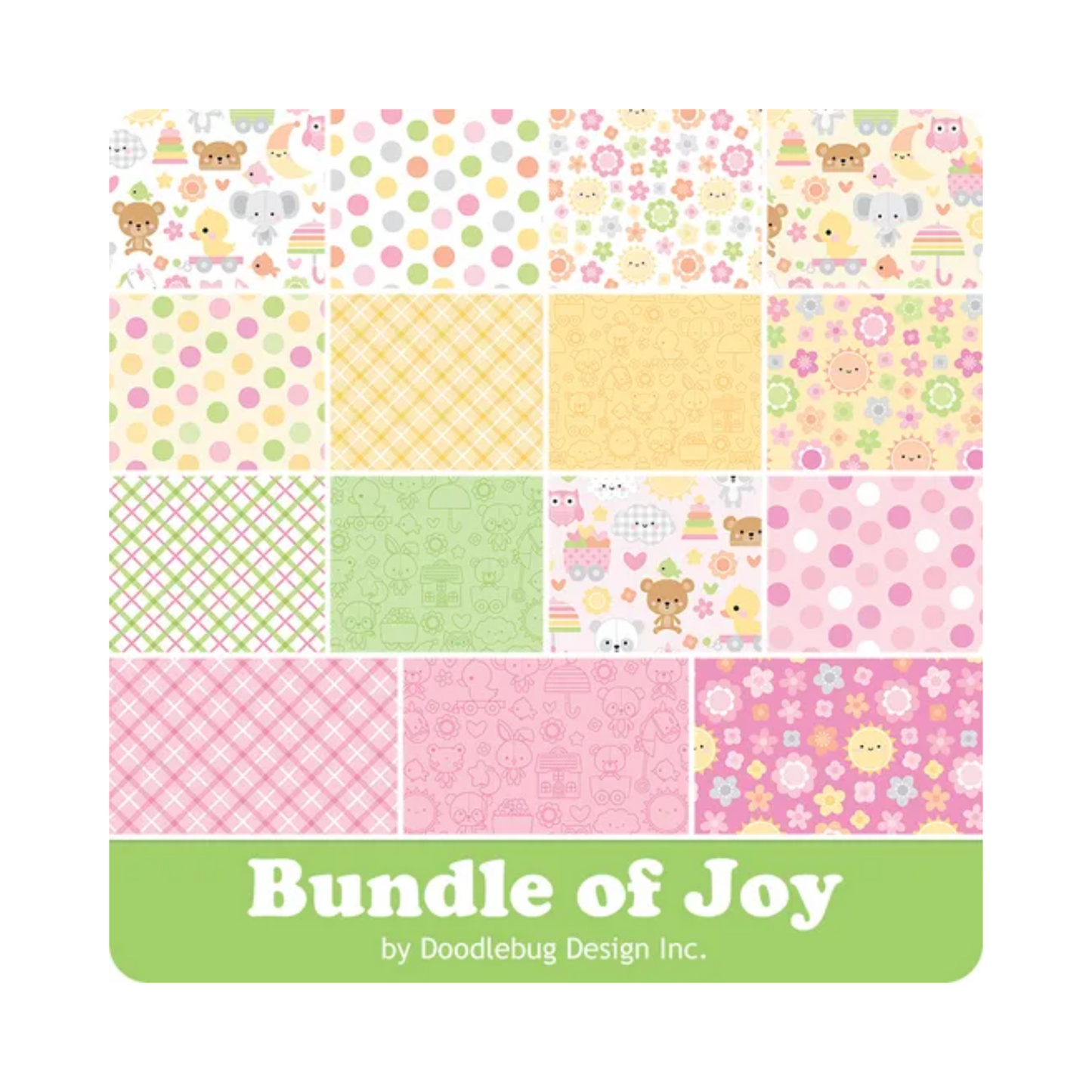 Bundle of Joy Fabric Jelly Roll for Riley Blake by Doodlebug Designs
